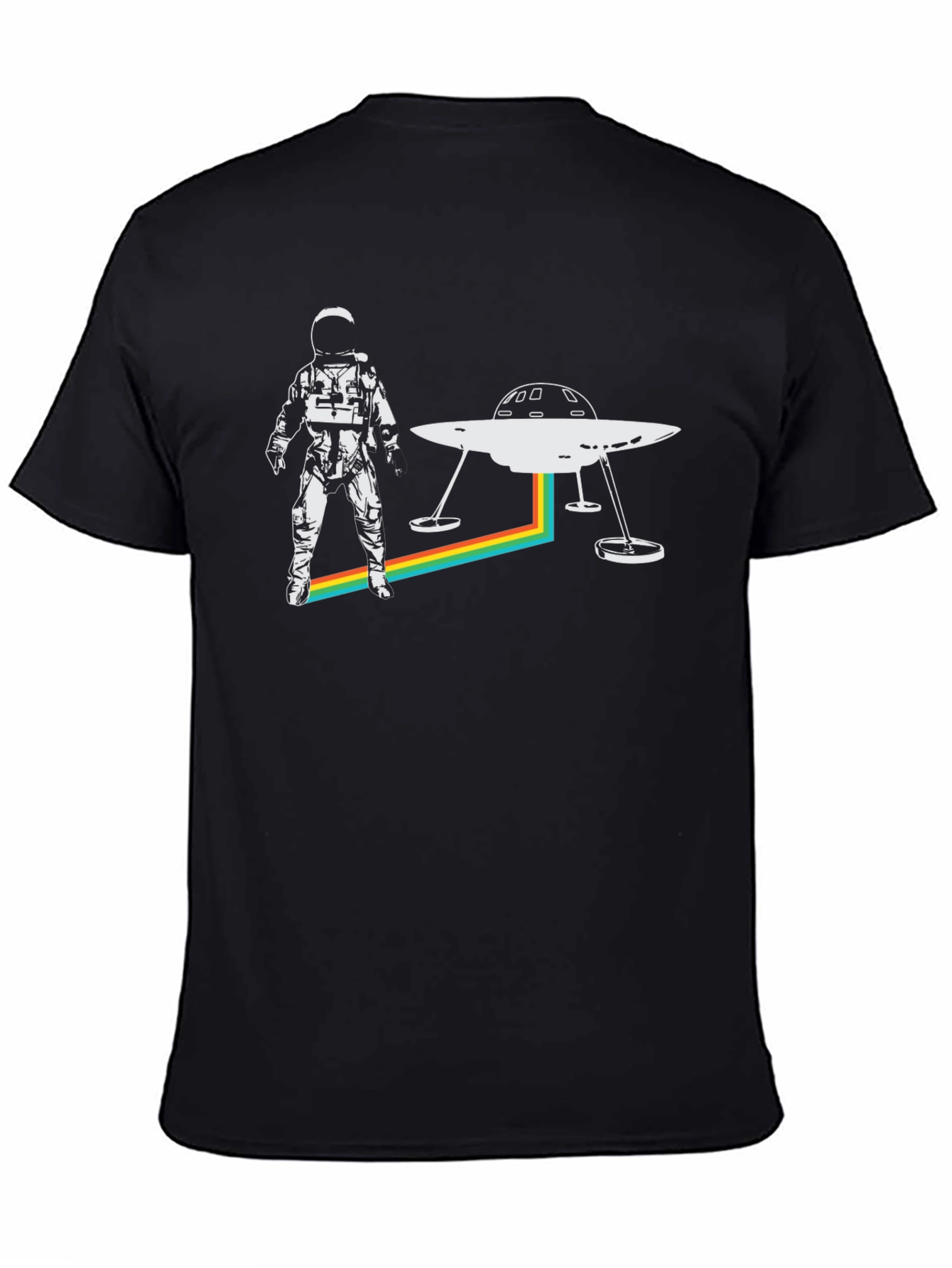Retro Spaceman UFO Graphic Tee