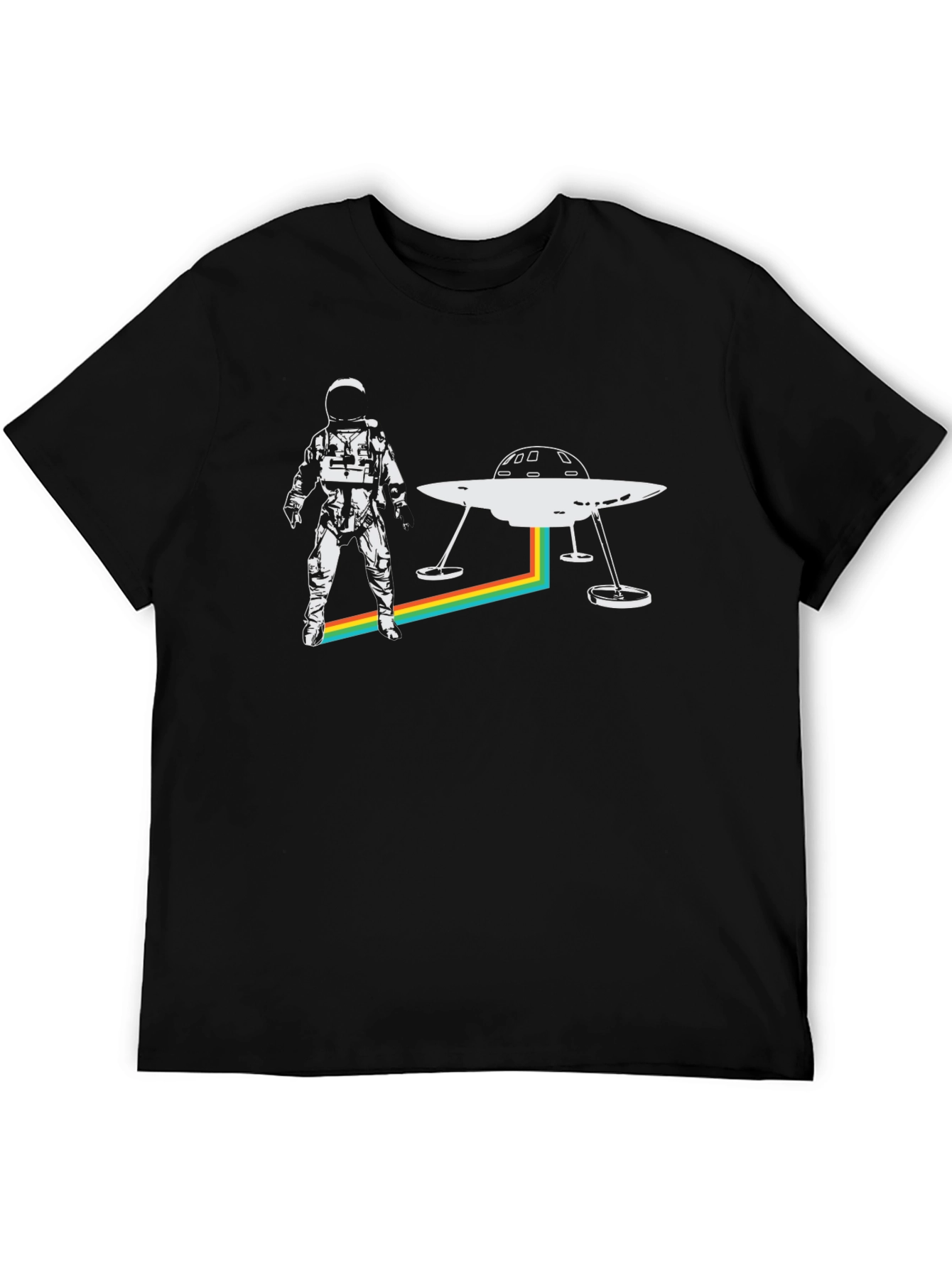 Retro Spaceman UFO Graphic Tee