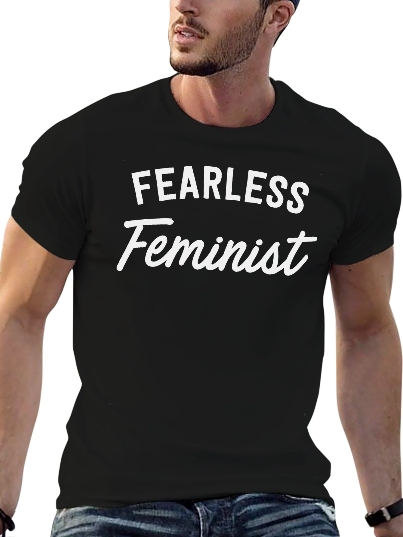 Fearless Feminist Black Graphic Tee
