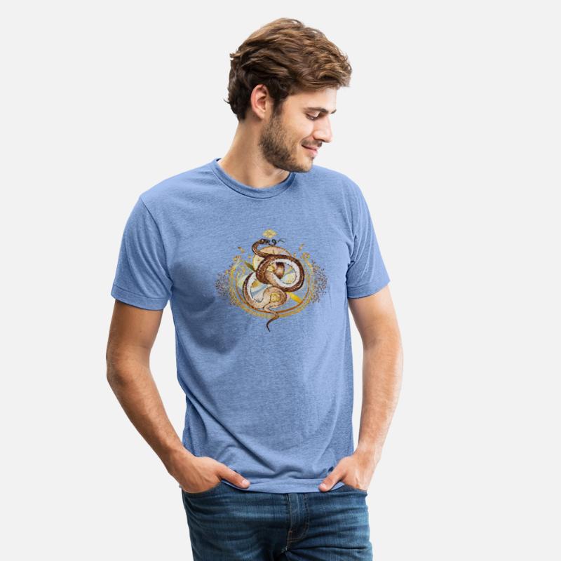magic amulet with snake in mosaic style