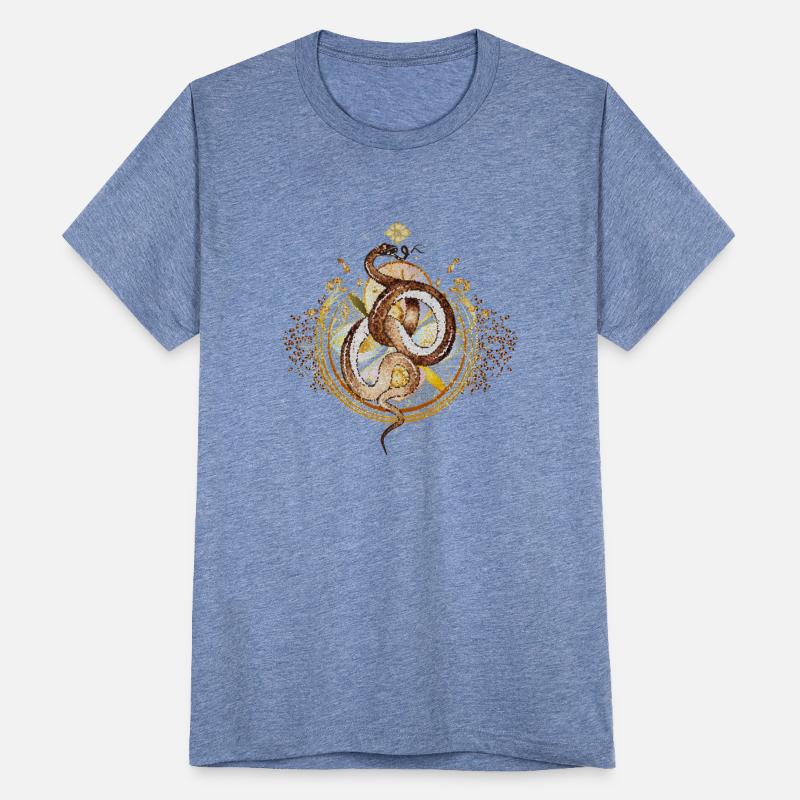 magic amulet with snake in mosaic style