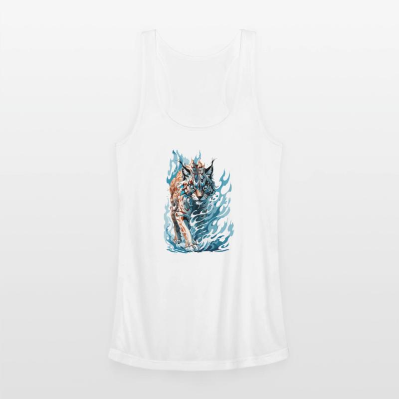 Majestic Lynx in Blue Flames