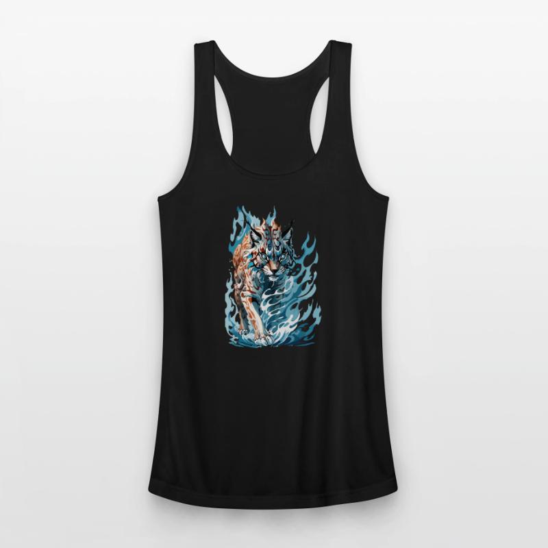 Majestic Lynx in Blue Flames