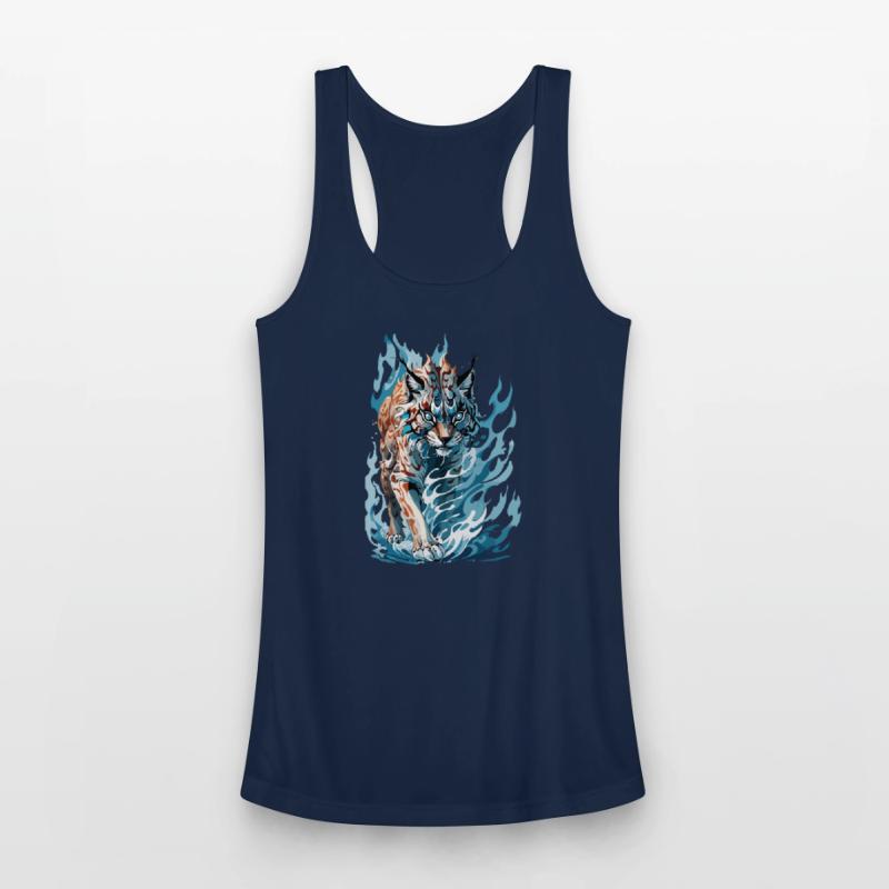 Majestic Lynx in Blue Flames