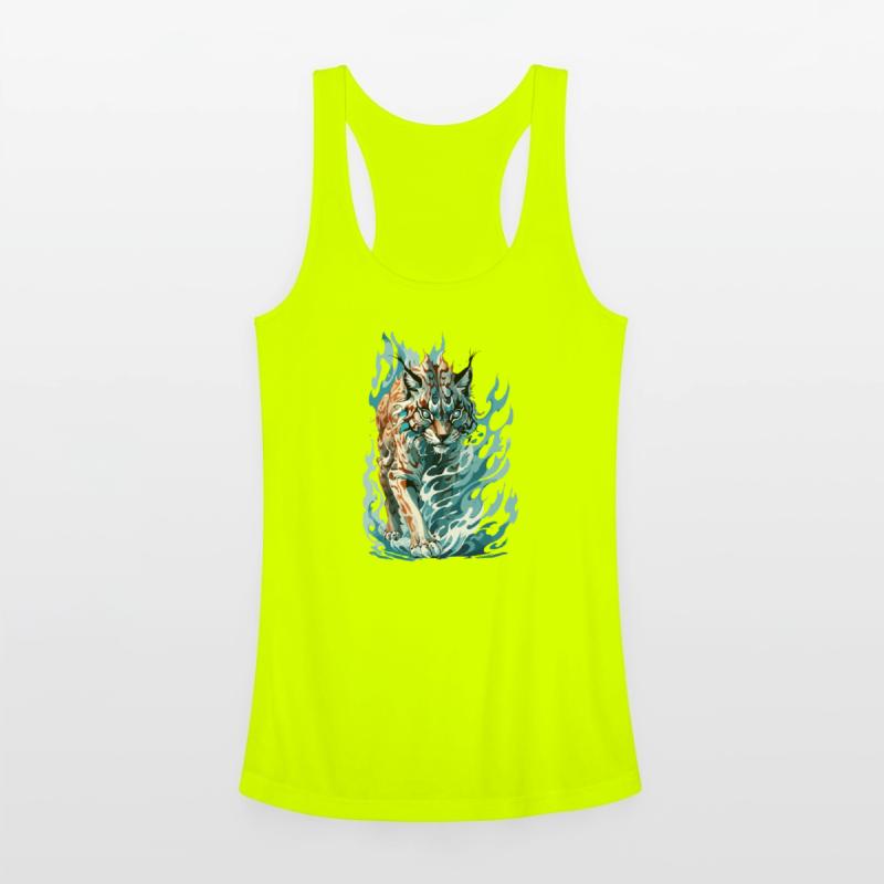 Majestic Lynx in Blue Flames