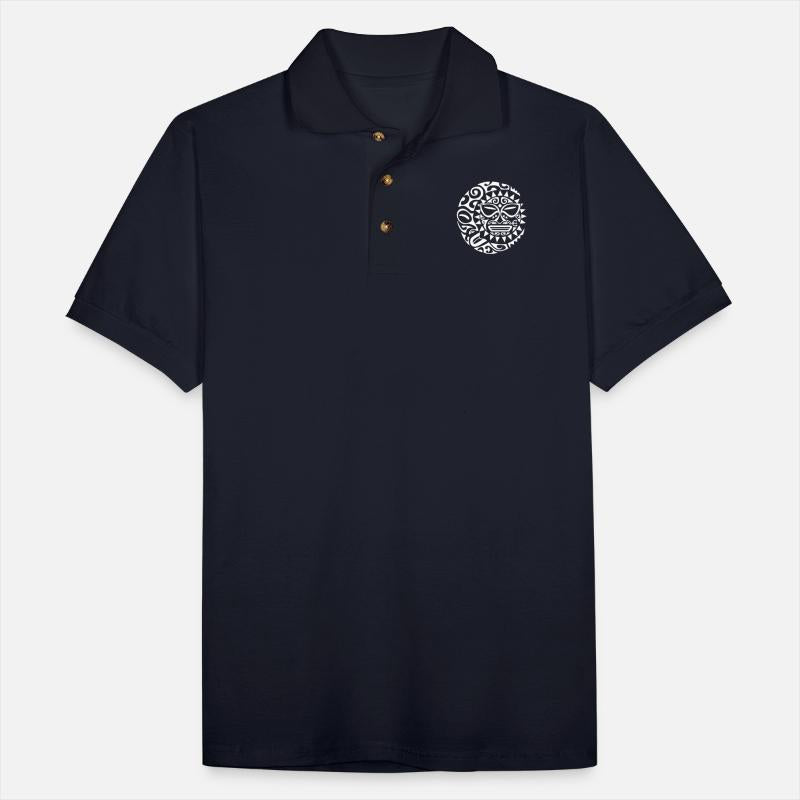 maori tattoo face t-shirt poloshirt white