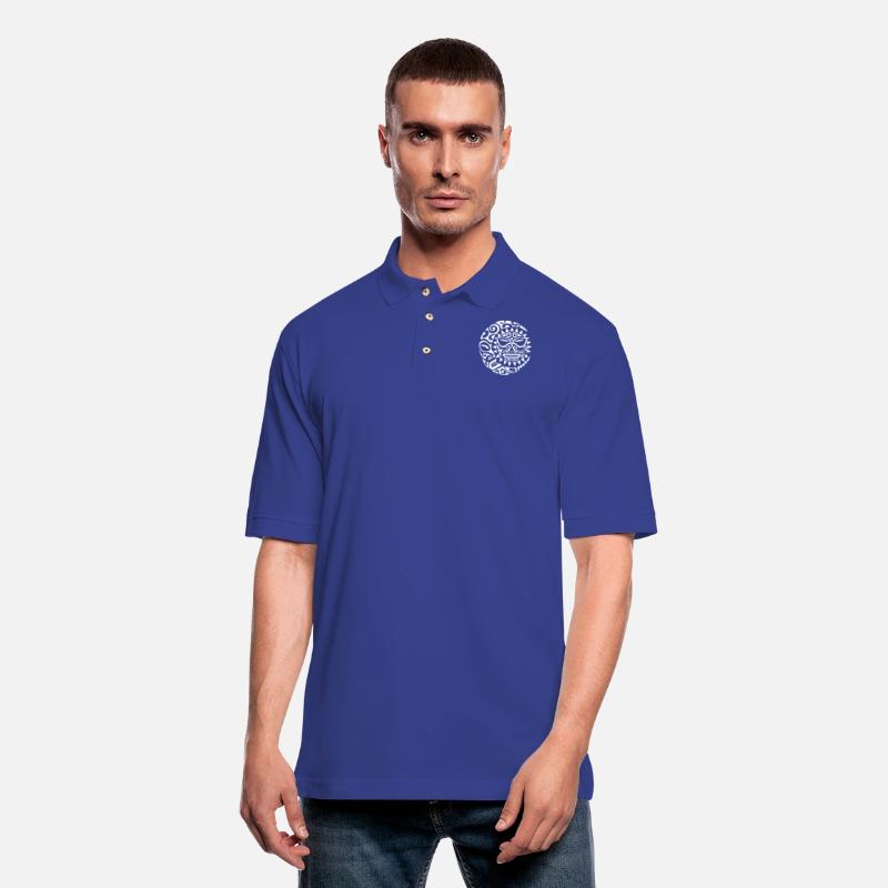 maori tattoo face t-shirt poloshirt white