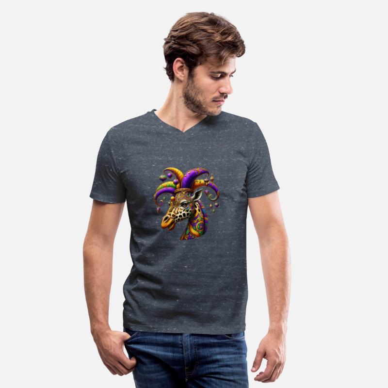 Mardi Gras giraffe with fool's hat