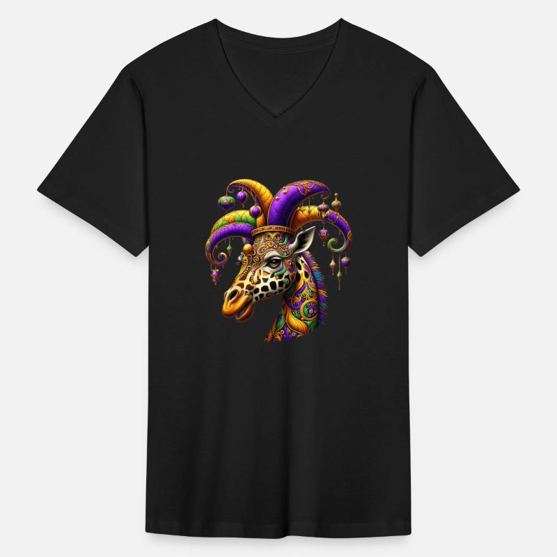 Mardi Gras giraffe with fool's hat