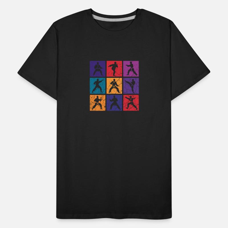 Martial Arts Pop Art Grid – Cracked Style