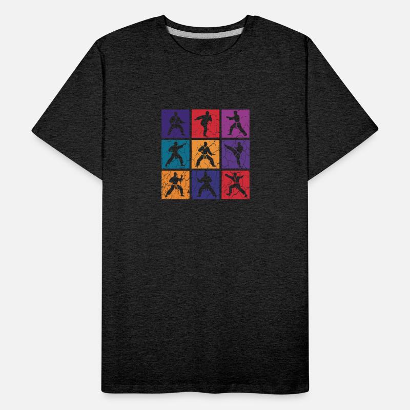 Martial Arts Pop Art Grid – Cracked Style