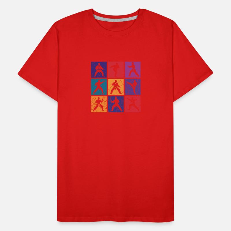 Martial Arts Pop Art Grid – Cracked Style