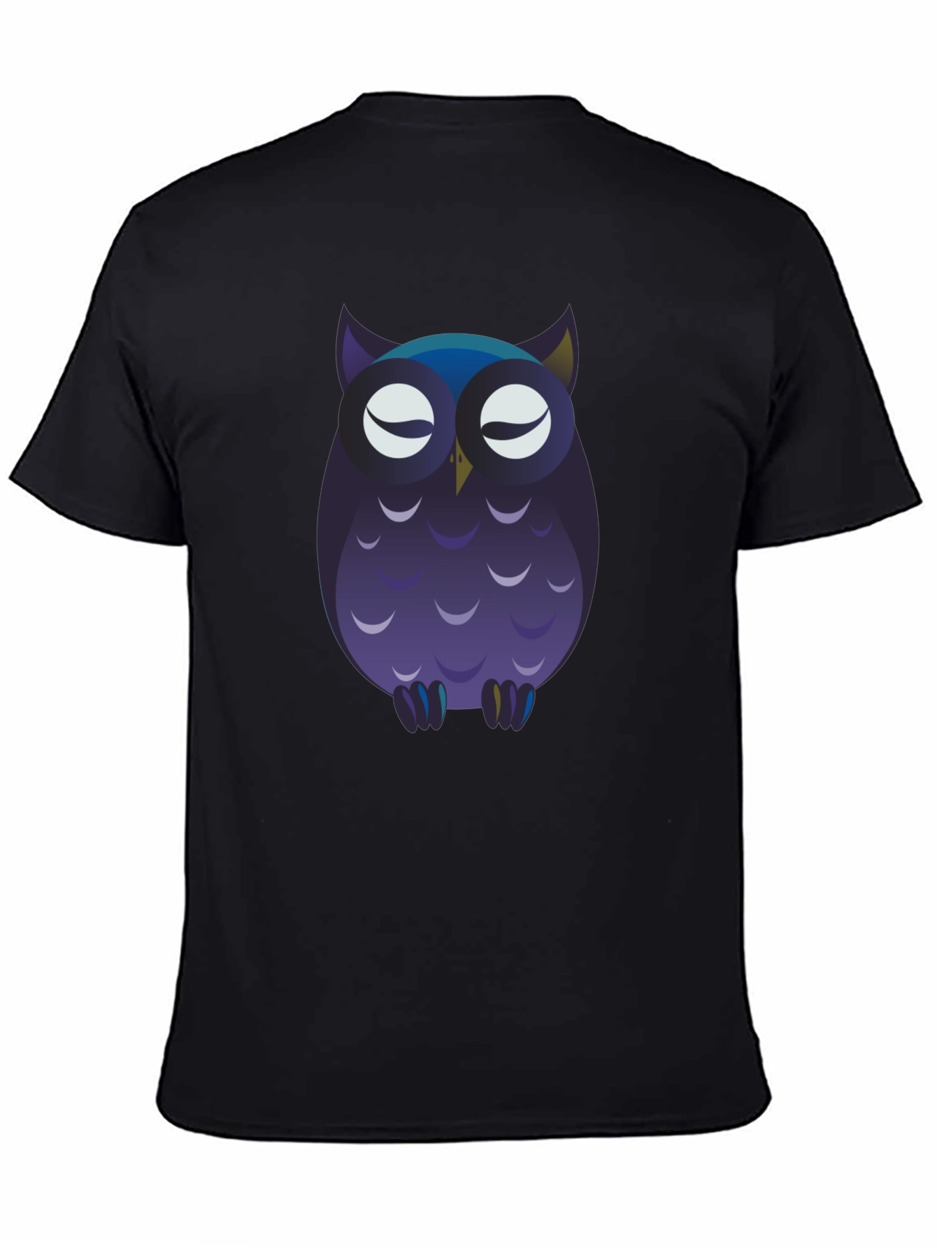 Cool Owl Graphic Black T-Shirt