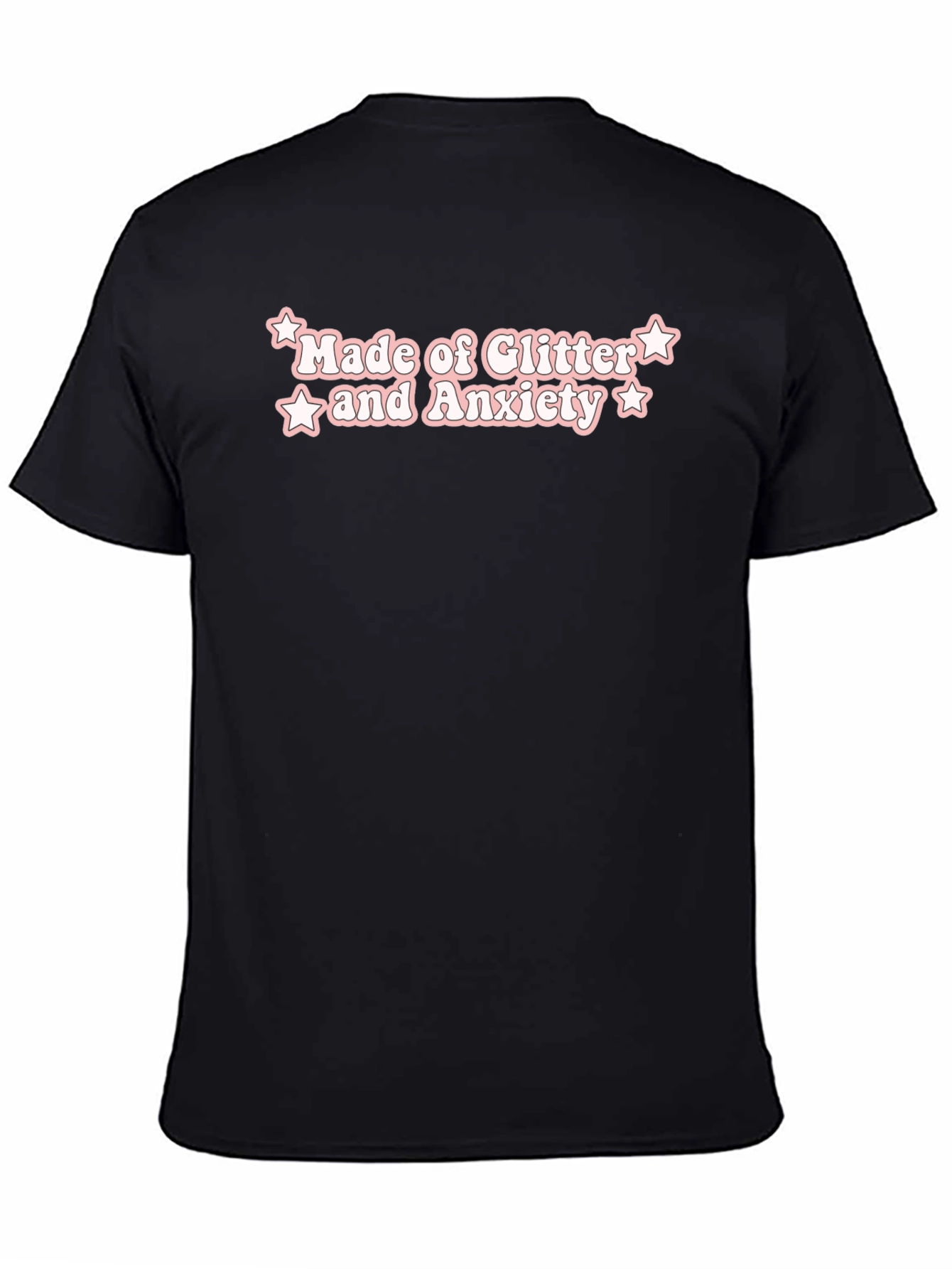 Glitter and Anxiety Black T-Shirt