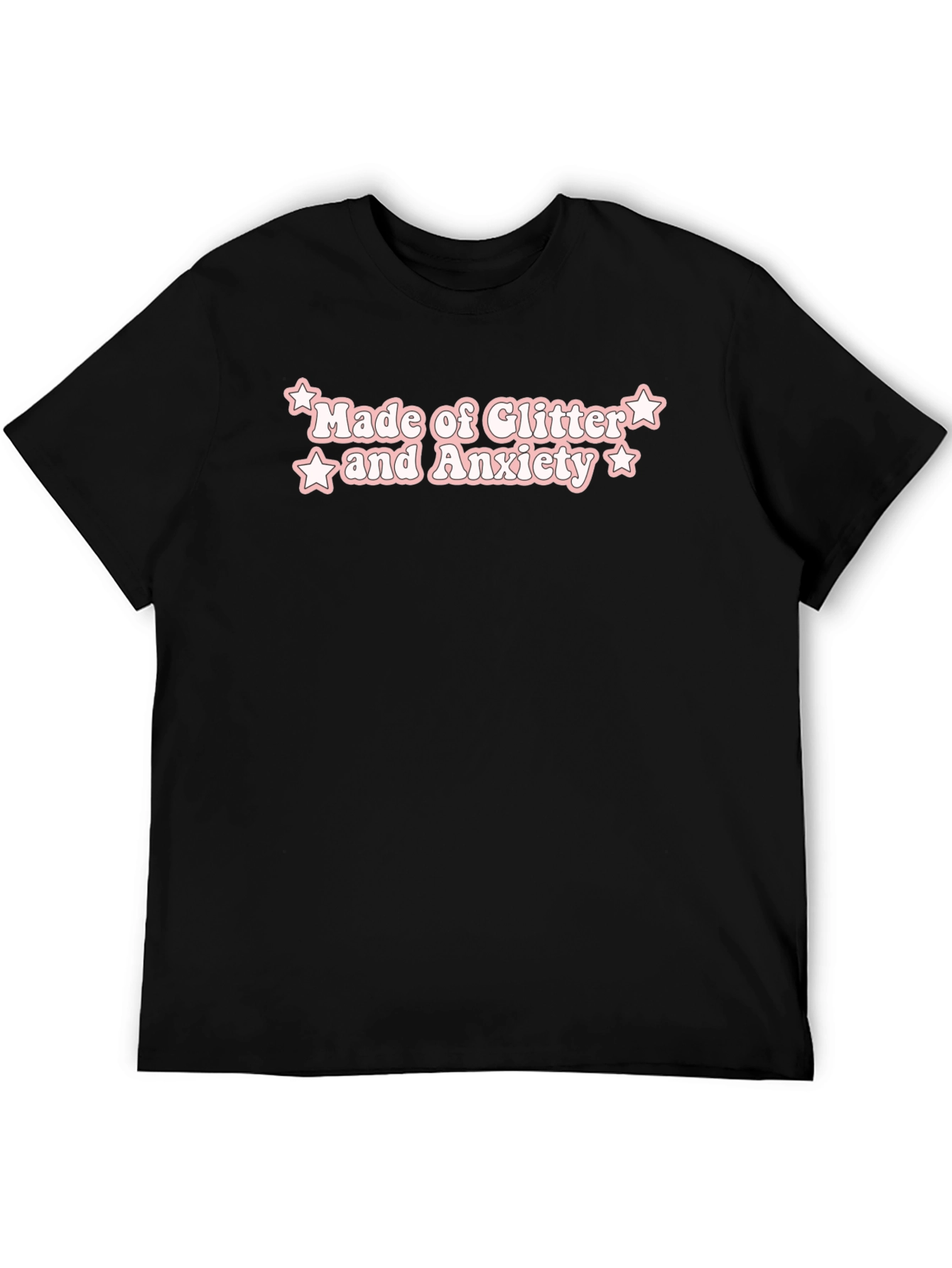 Glitter and Anxiety Black T-Shirt