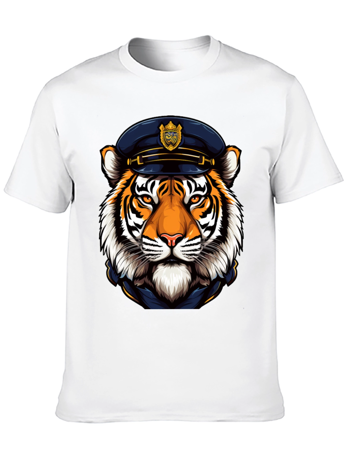 Tiger Cop T-Shirt - Cool Animal Graphic Tee