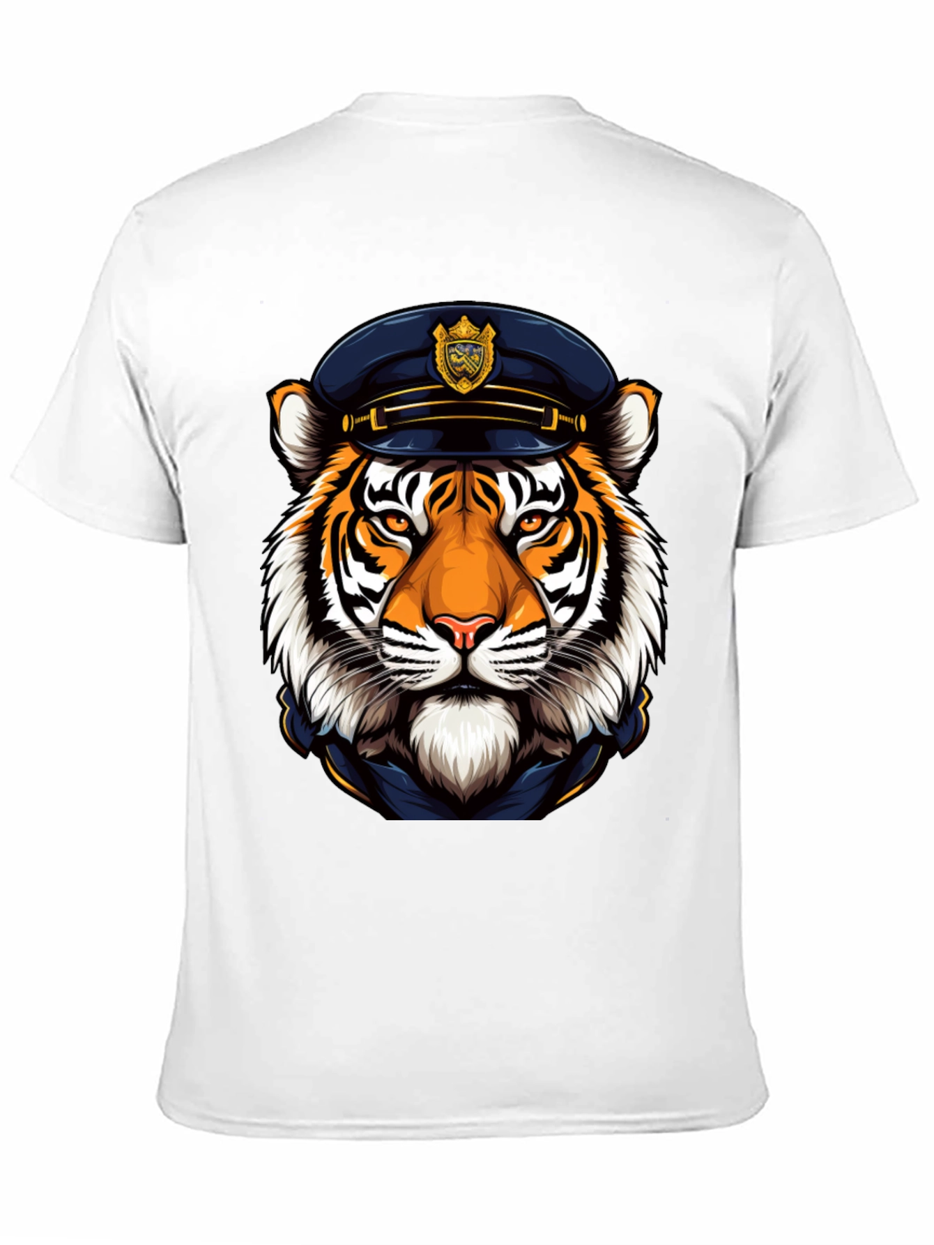 Tiger Cop T-Shirt - Cool Animal Graphic Tee