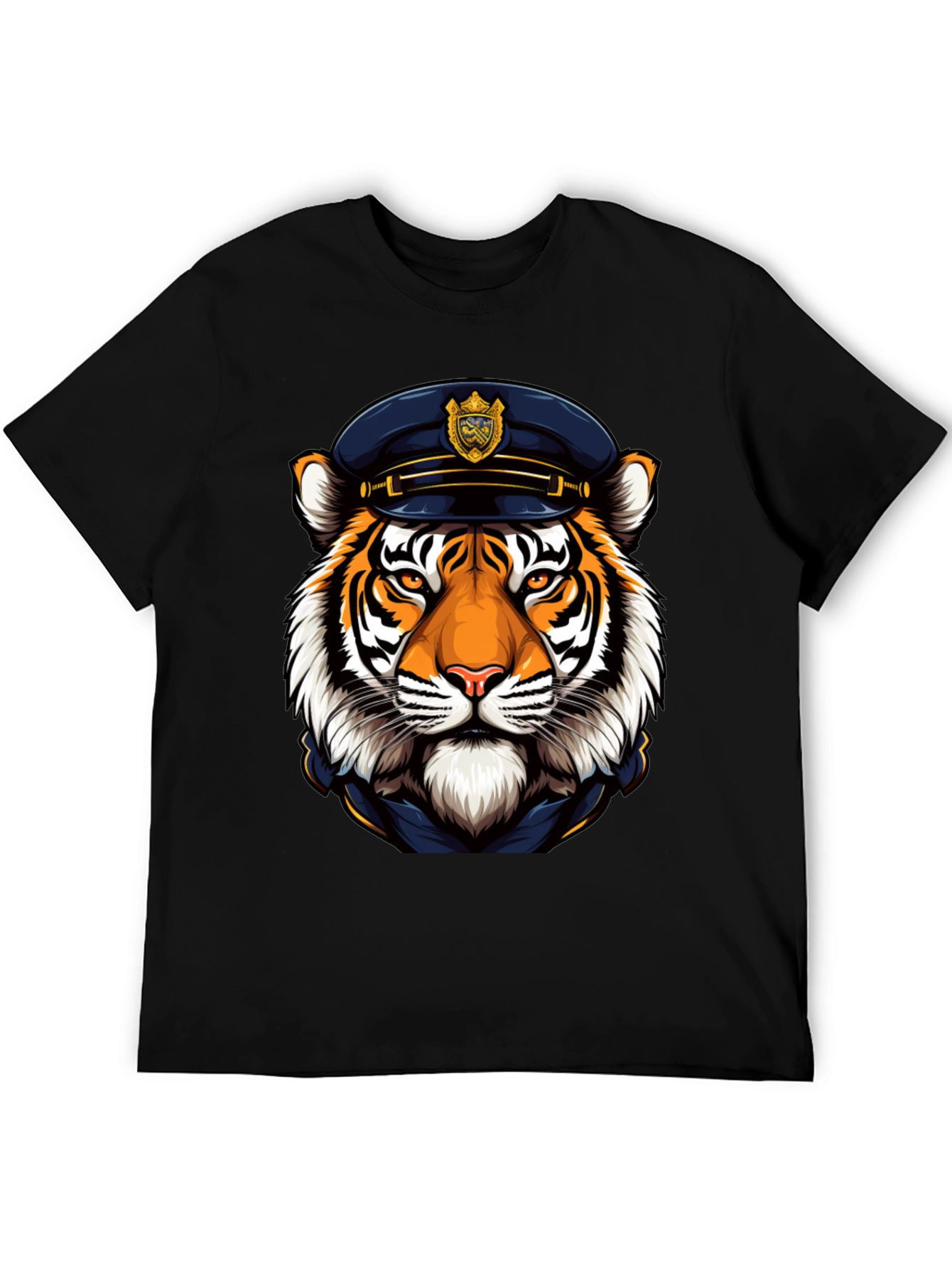 Tiger Cop T-Shirt - Cool Animal Graphic Tee