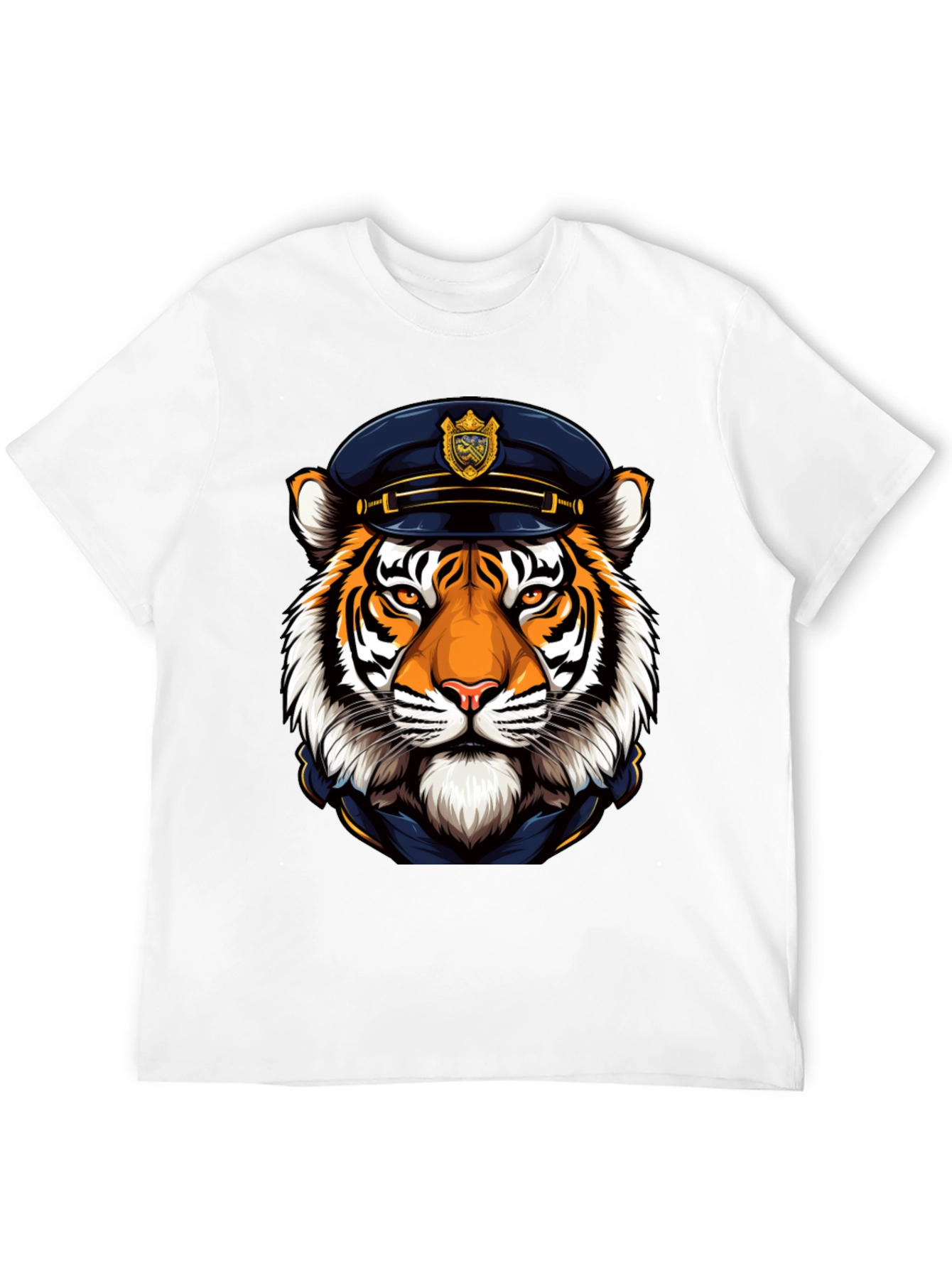 Tiger Cop T-Shirt - Cool Animal Graphic Tee