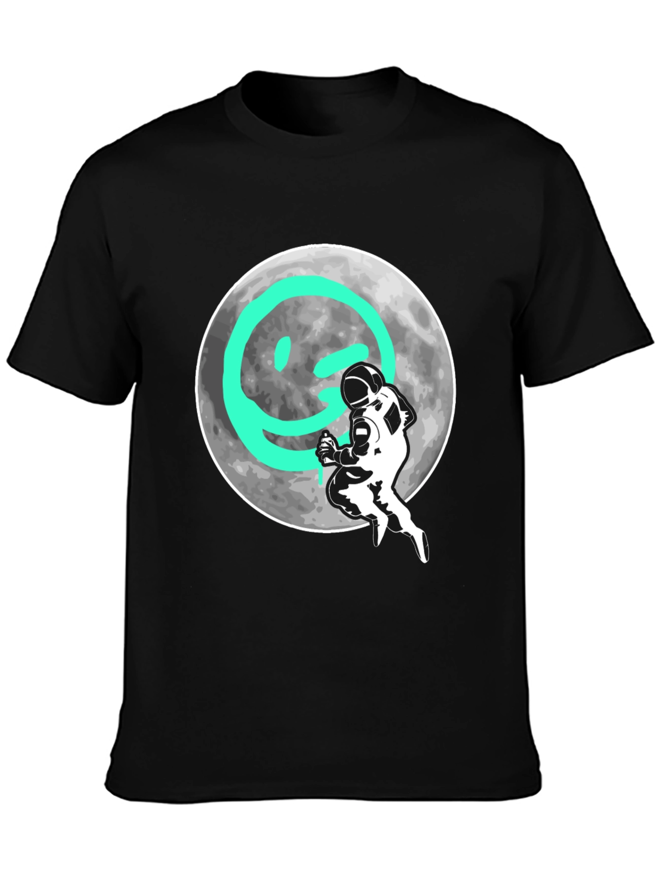 Astronaut Moon Smiley T-Shirt