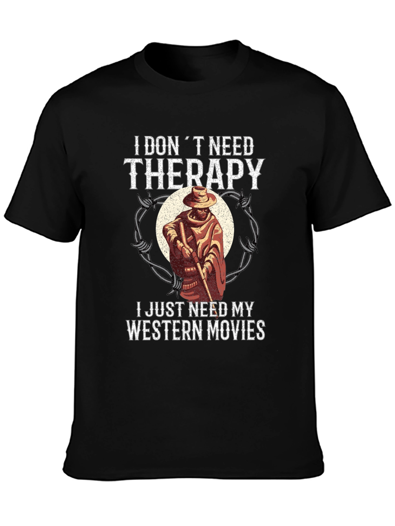 Western Movies Therapy Graphic T-Shirt