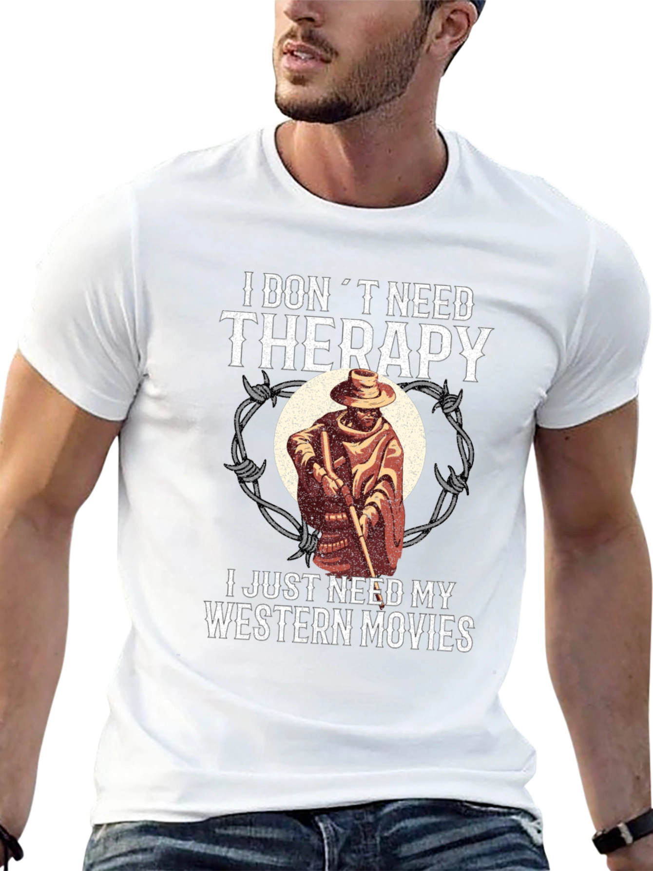 Western Movies Therapy Graphic T-Shirt