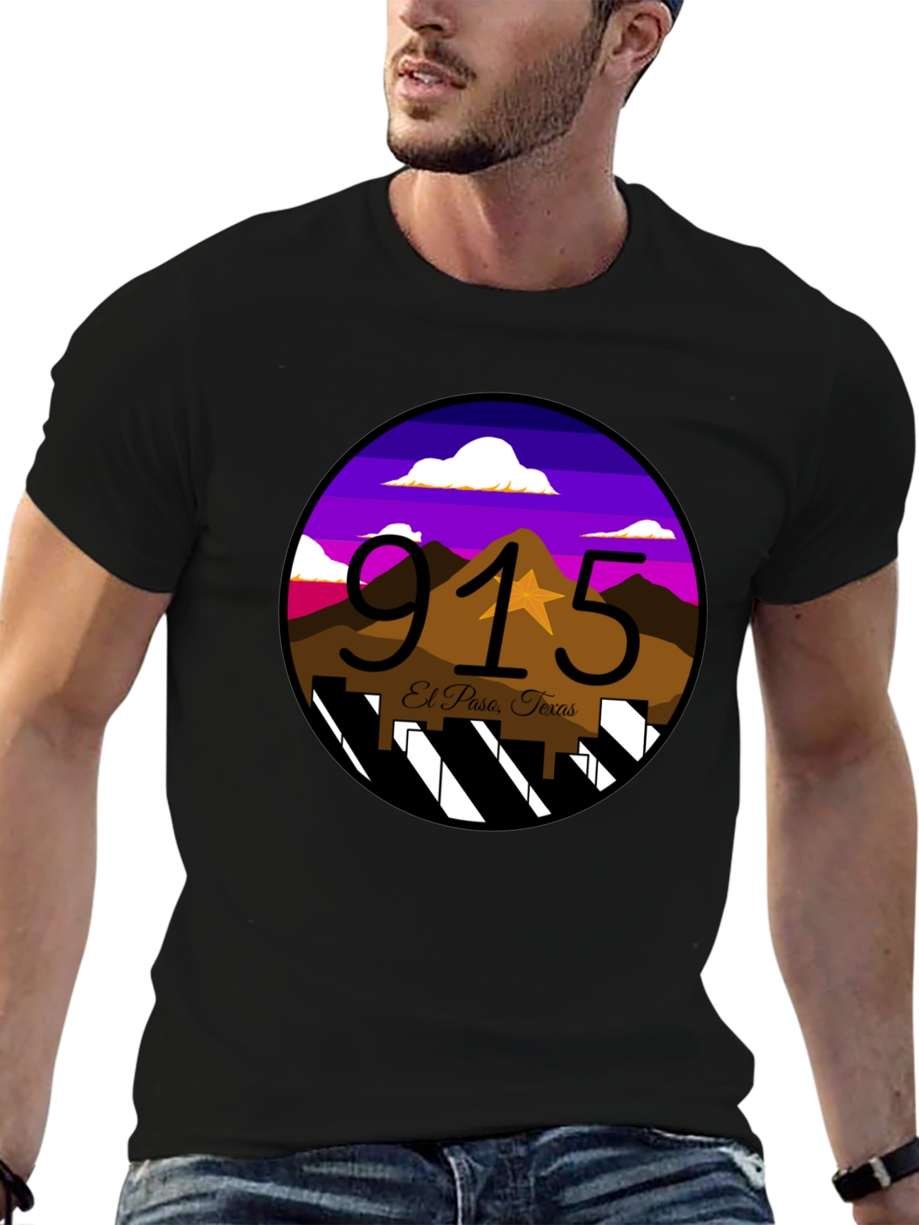 El Paso 915 T-Shirt - Texas Pride Design