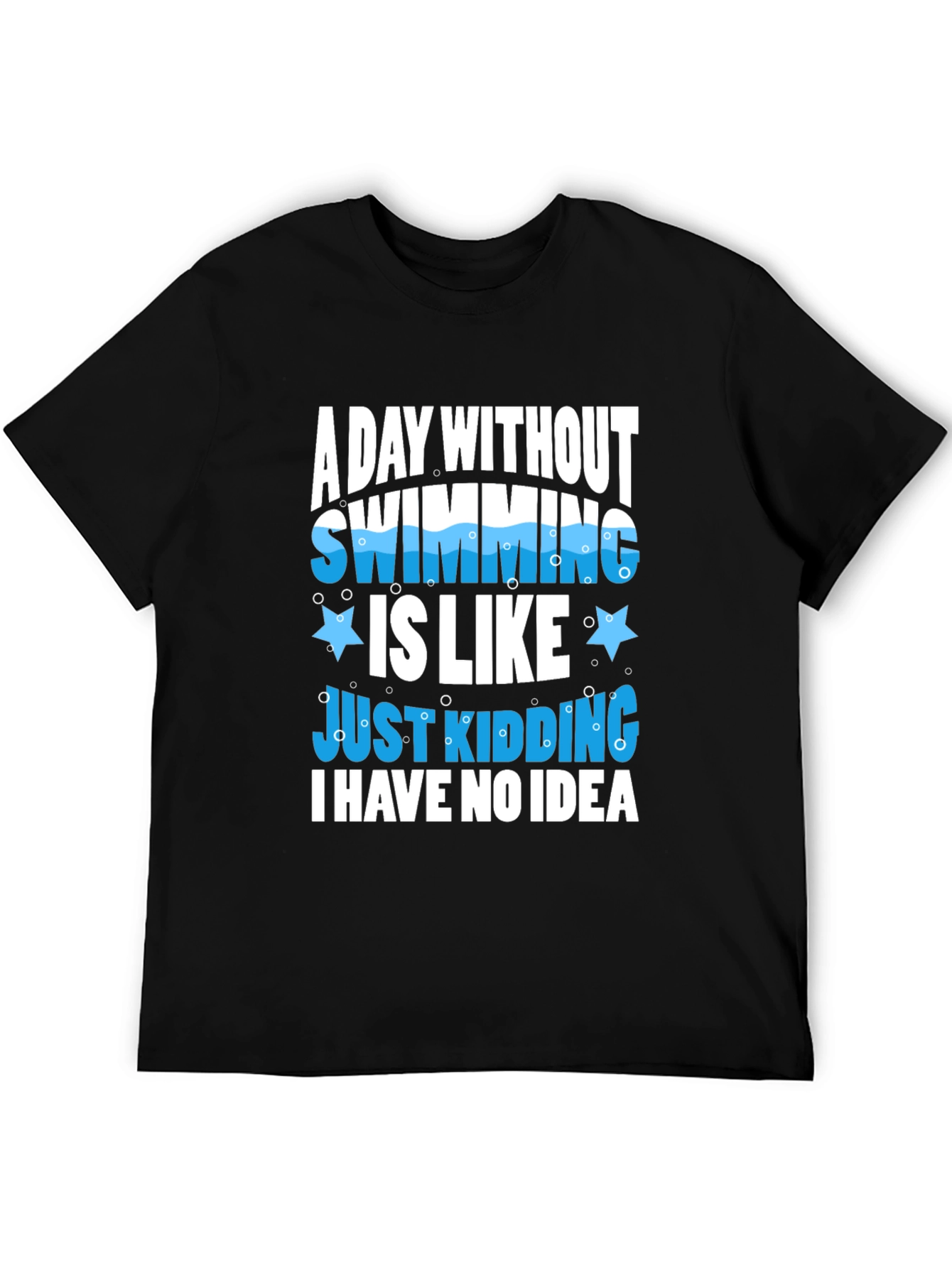 Swimming Joke Graphic Tee - Black