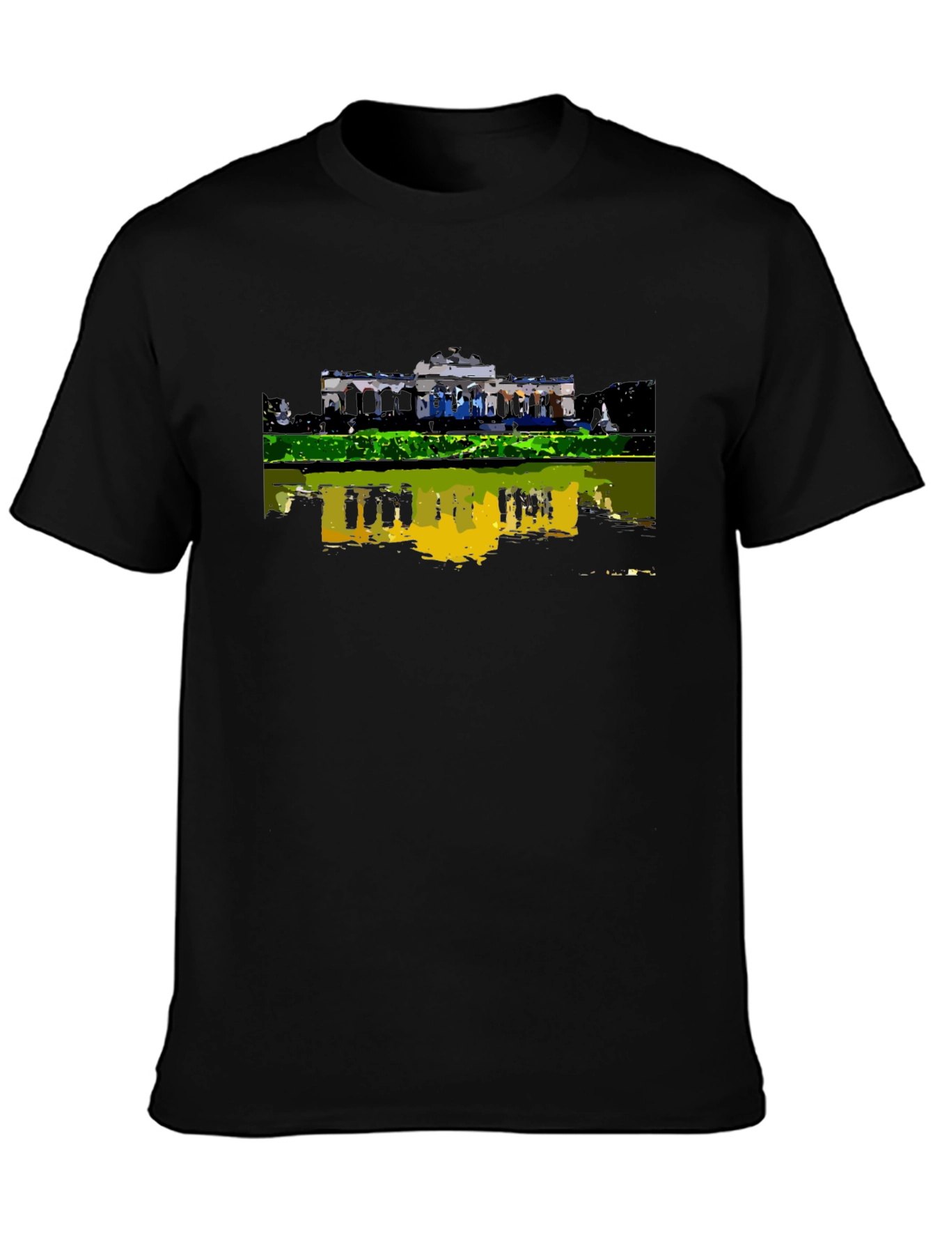 Architectural Reflection Graphic Tee - Black
