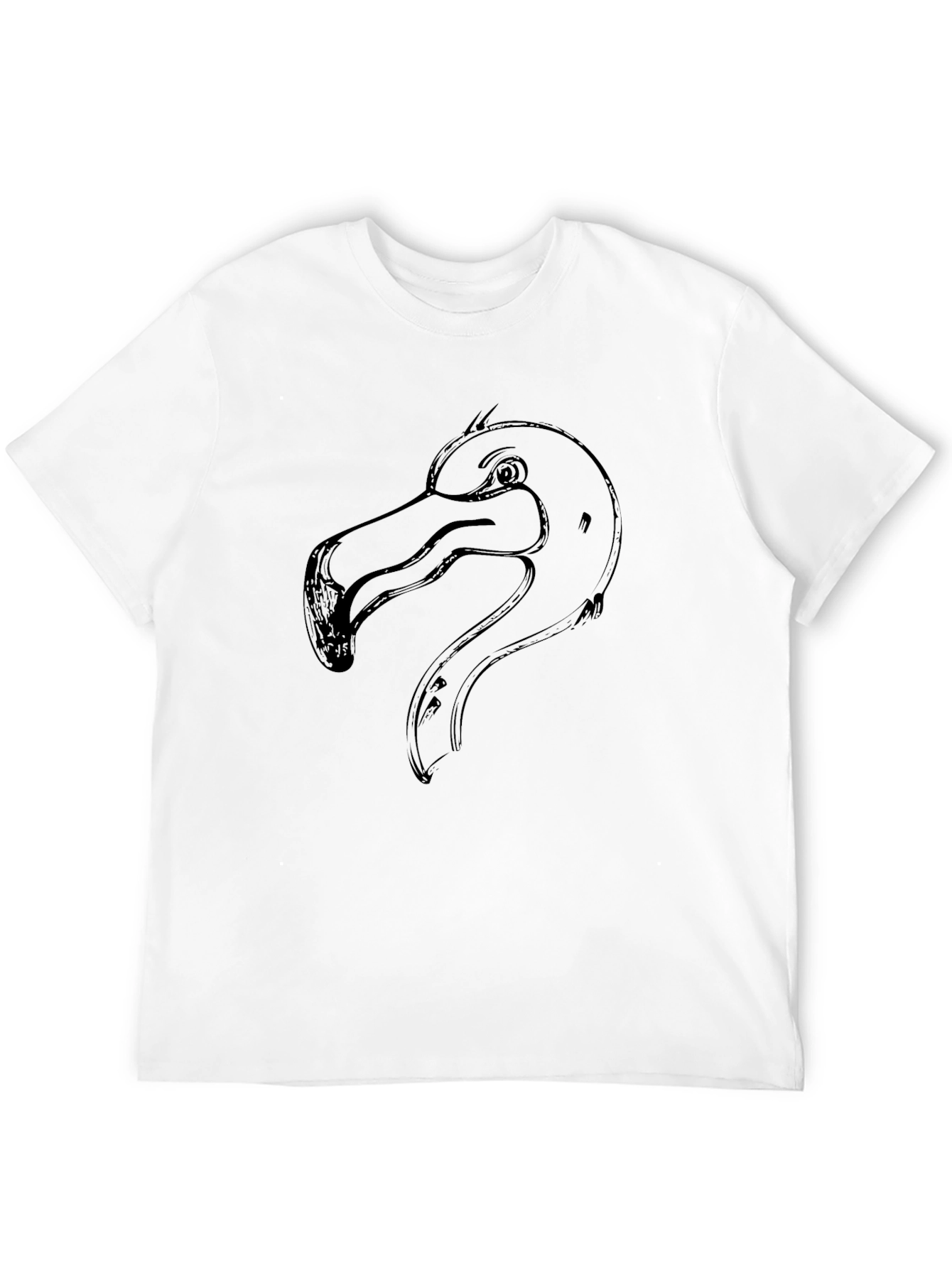 Mens Black Flamingo Graphic T-Shirt