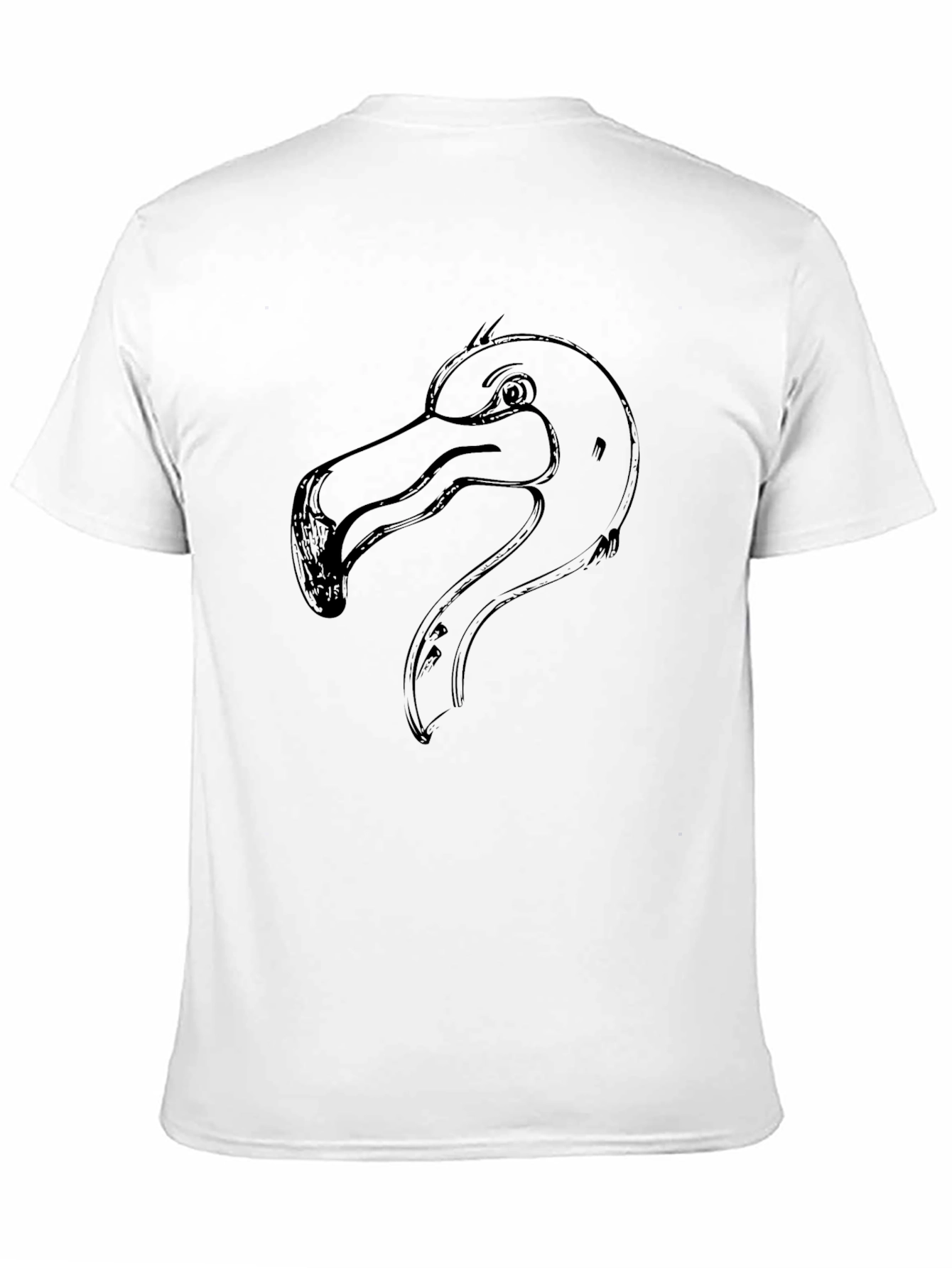 Mens Black Flamingo Graphic T-Shirt