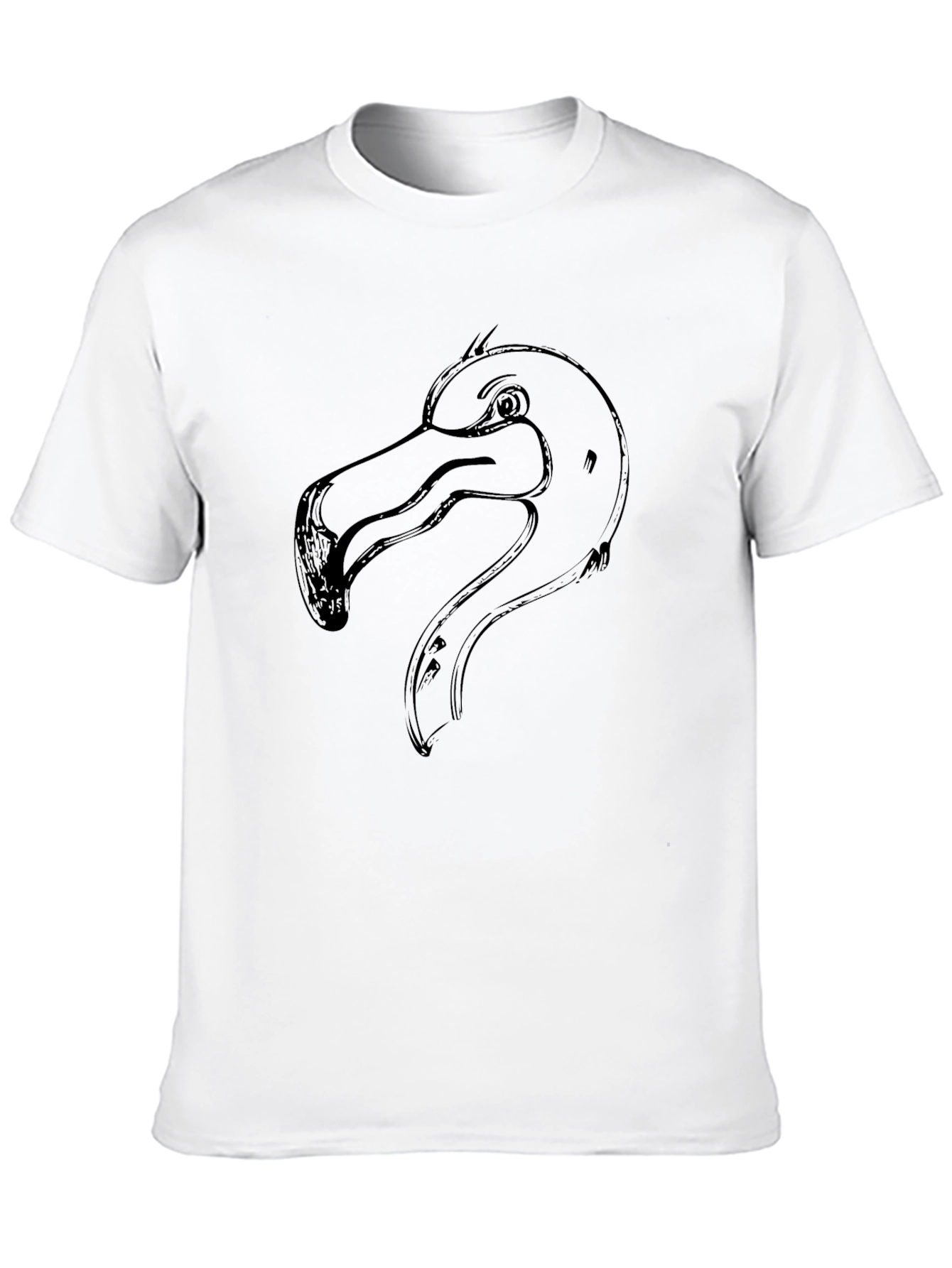 Mens Black Flamingo Graphic T-Shirt