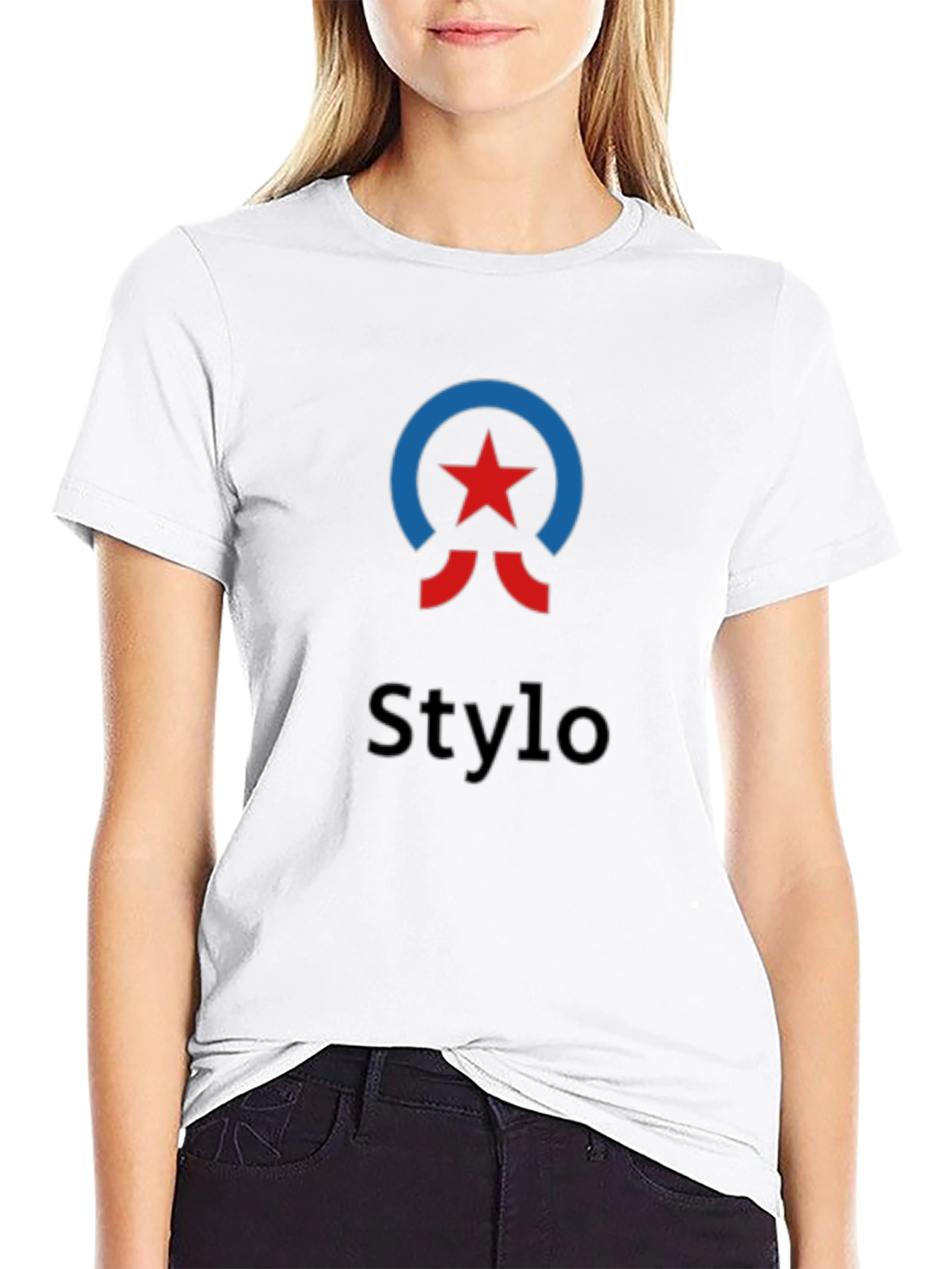 Mens Black Stylo Graphic T-Shirt