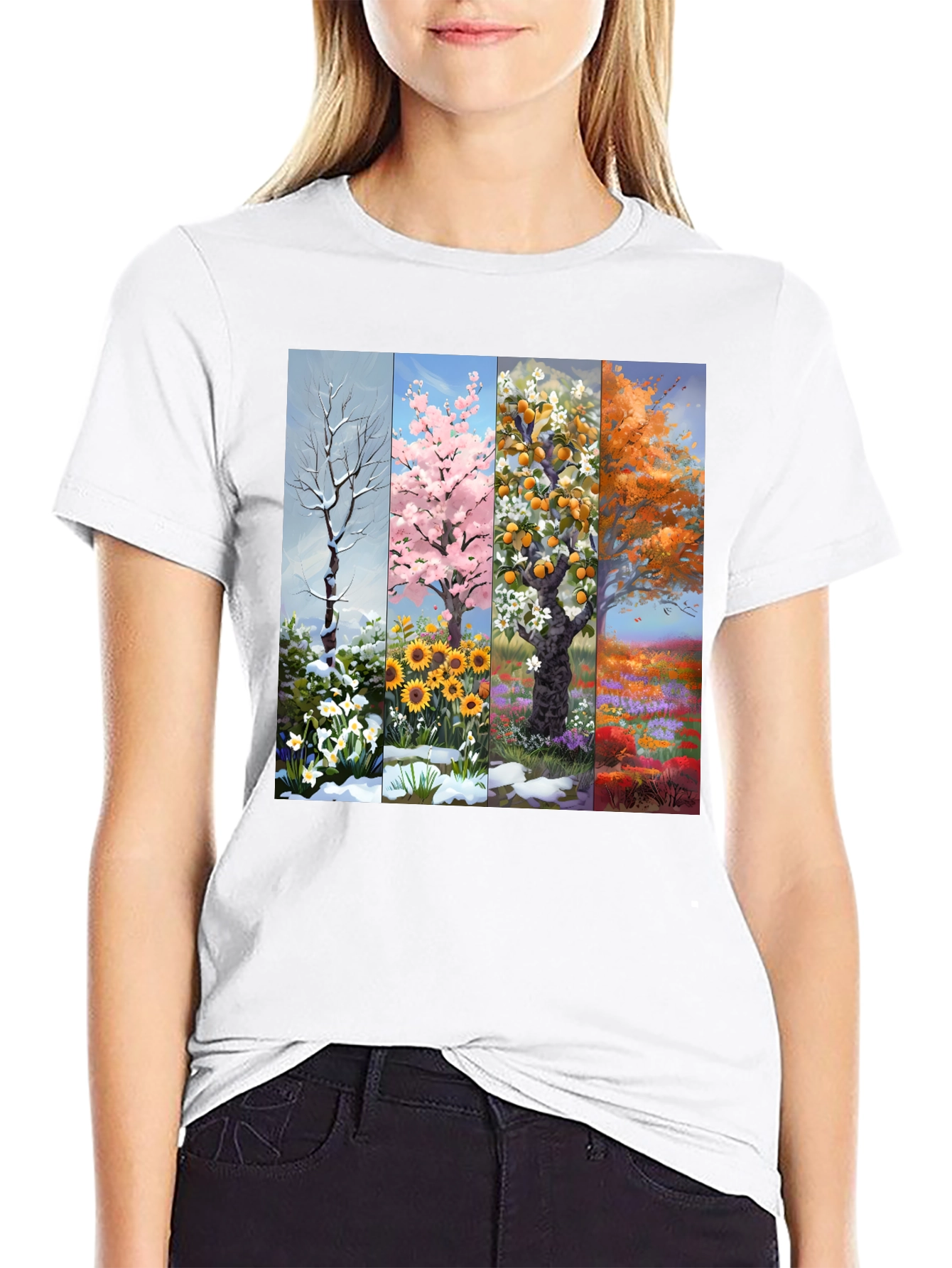 Seasons Tree Graphic Tee - Nature Inspired Shirt