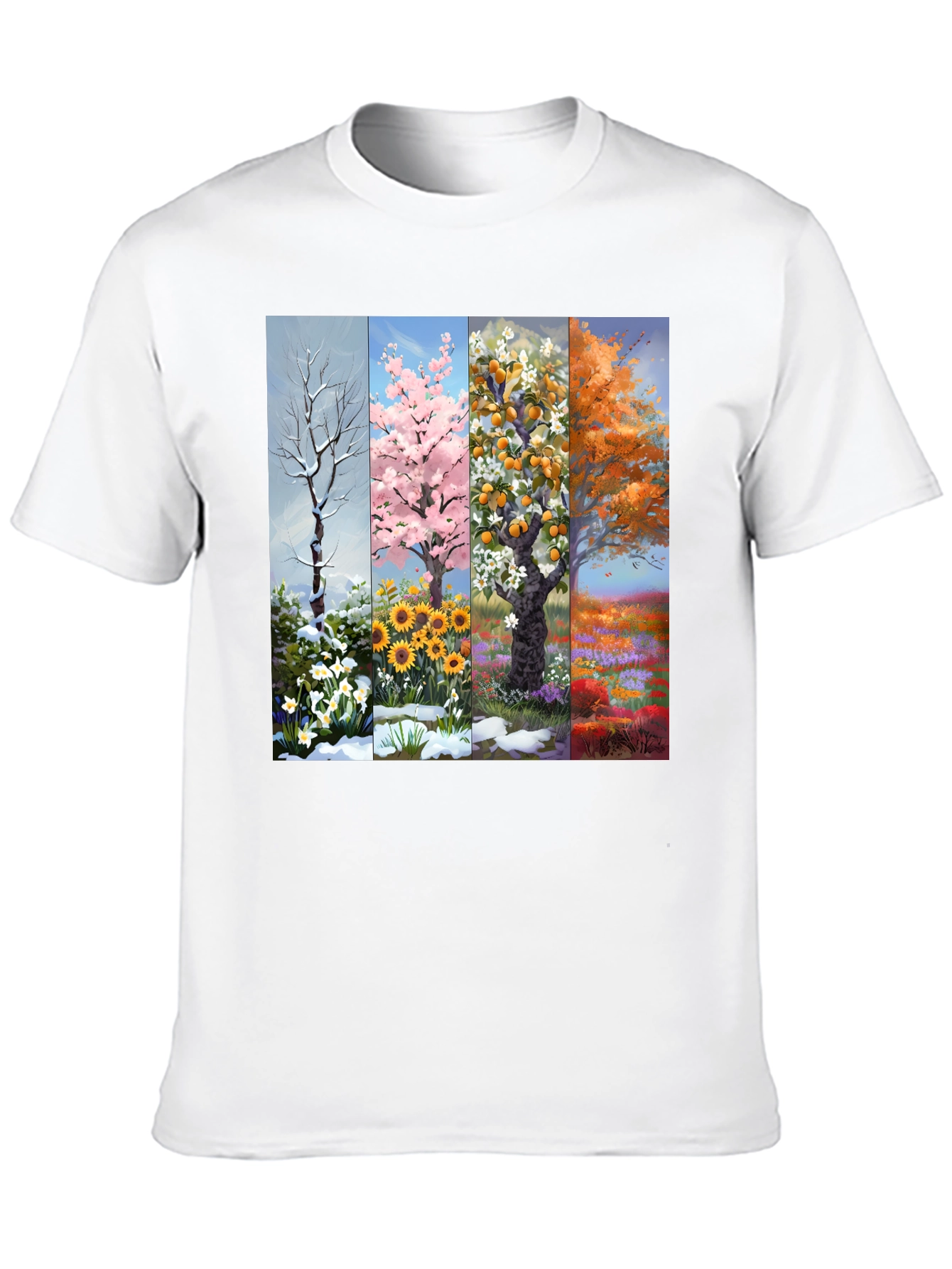 Seasons Tree Graphic Tee - Nature Inspired Shirt