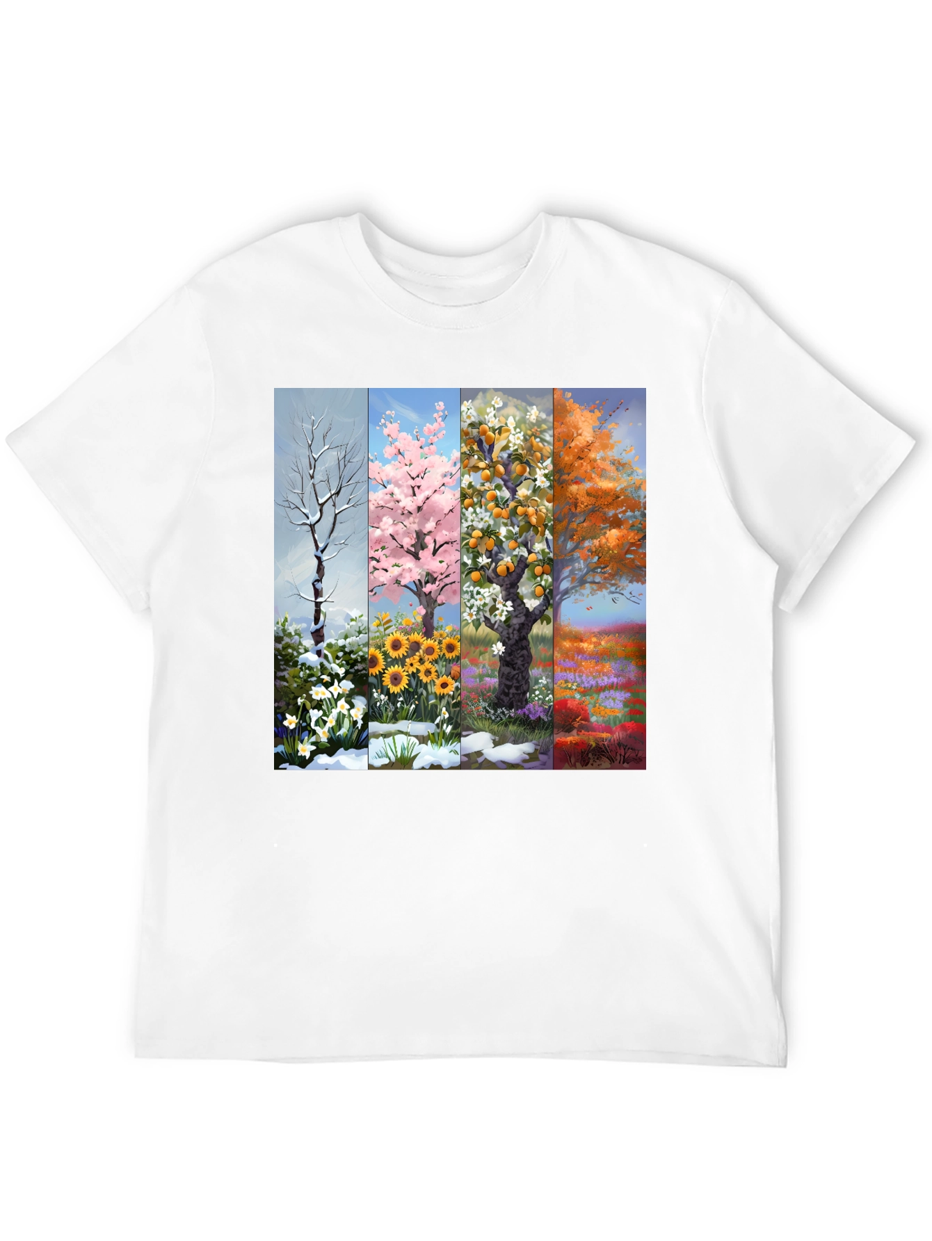 Seasons Tree Graphic Tee - Nature Inspired Shirt