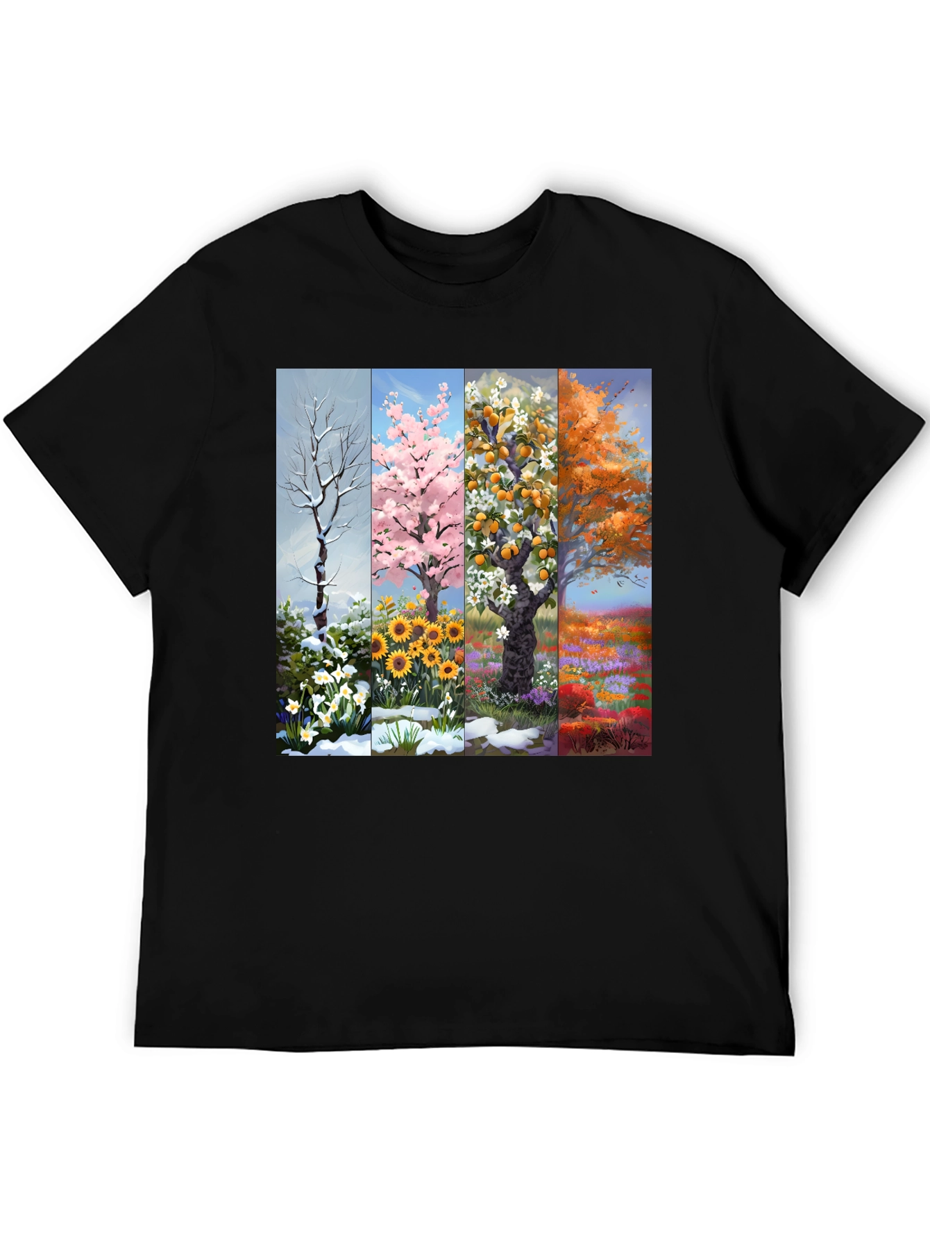 Seasons Tree Graphic Tee - Nature Inspired Shirt