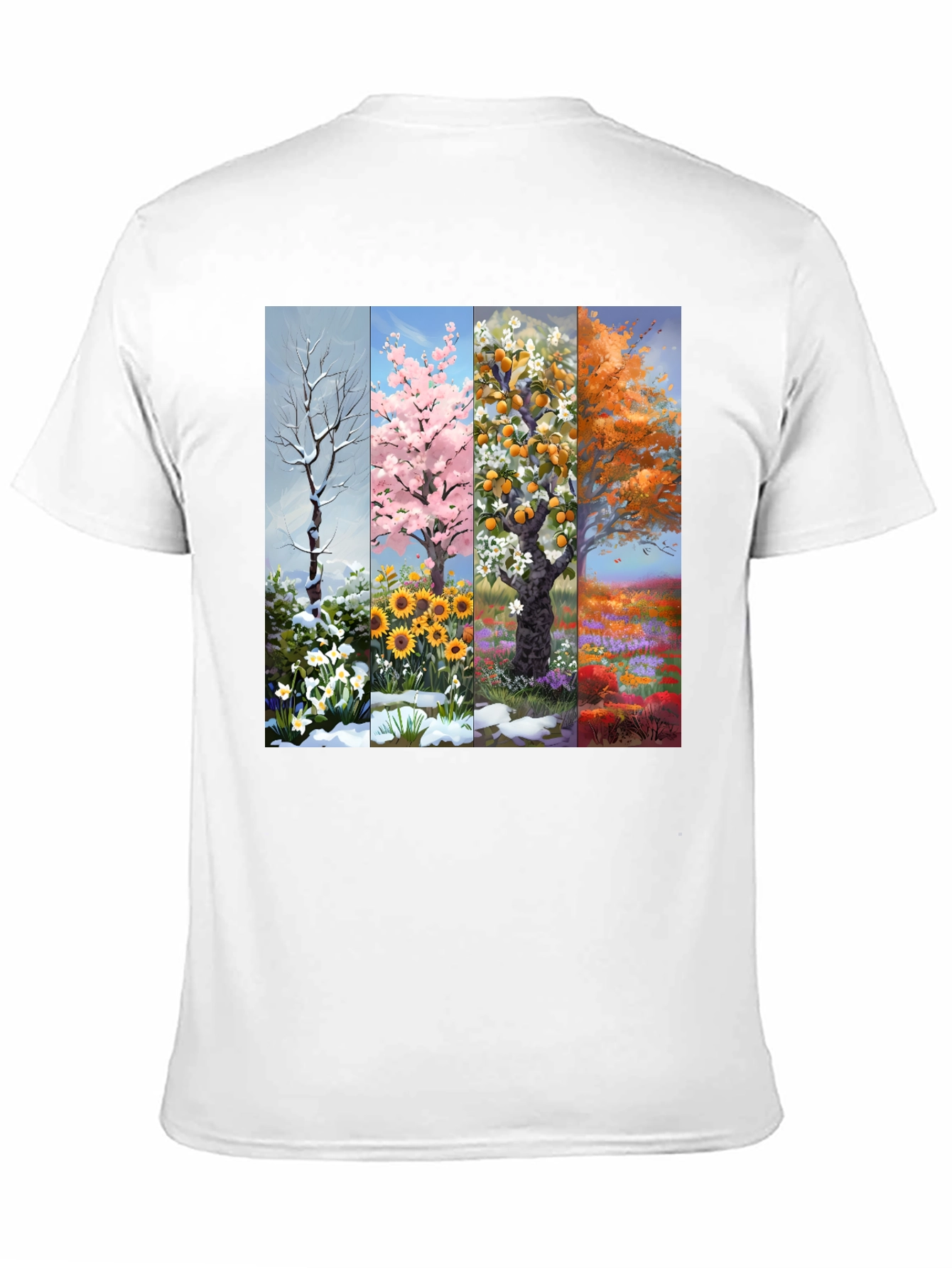 Seasons Tree Graphic Tee - Nature Inspired Shirt