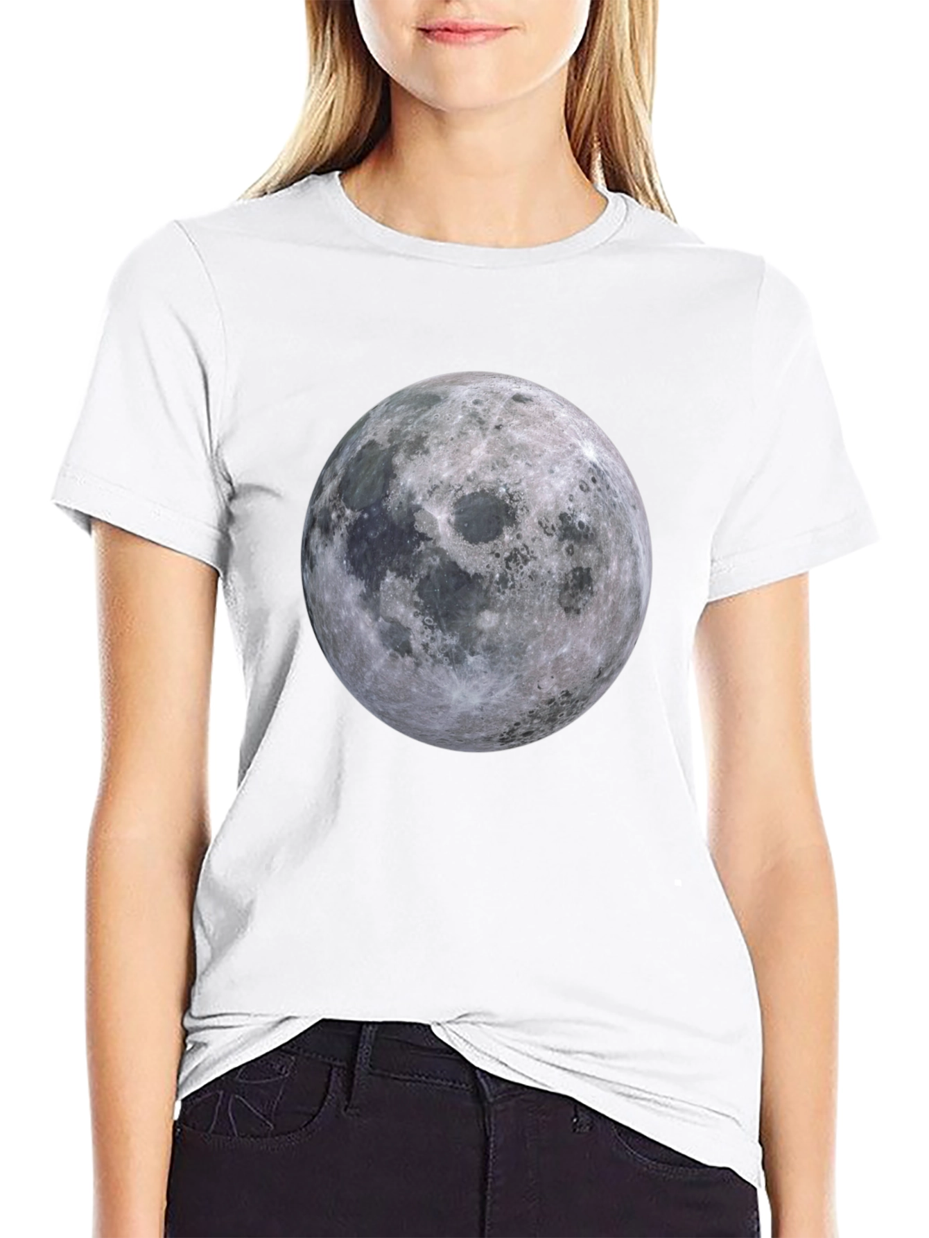Lunar Graphic T-Shirt - Black Cotton Blend