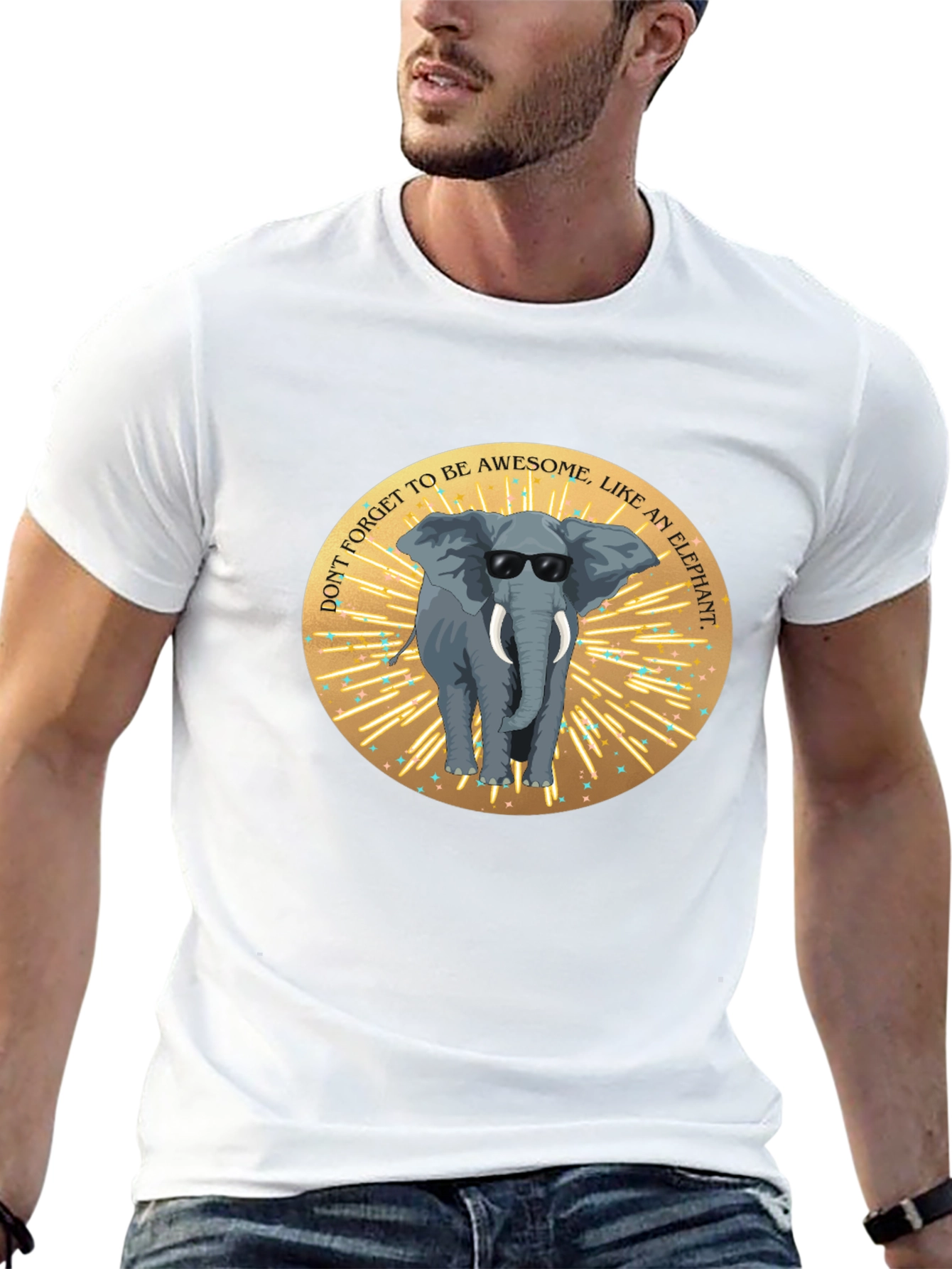 Awesome Elephant Graphic Tee