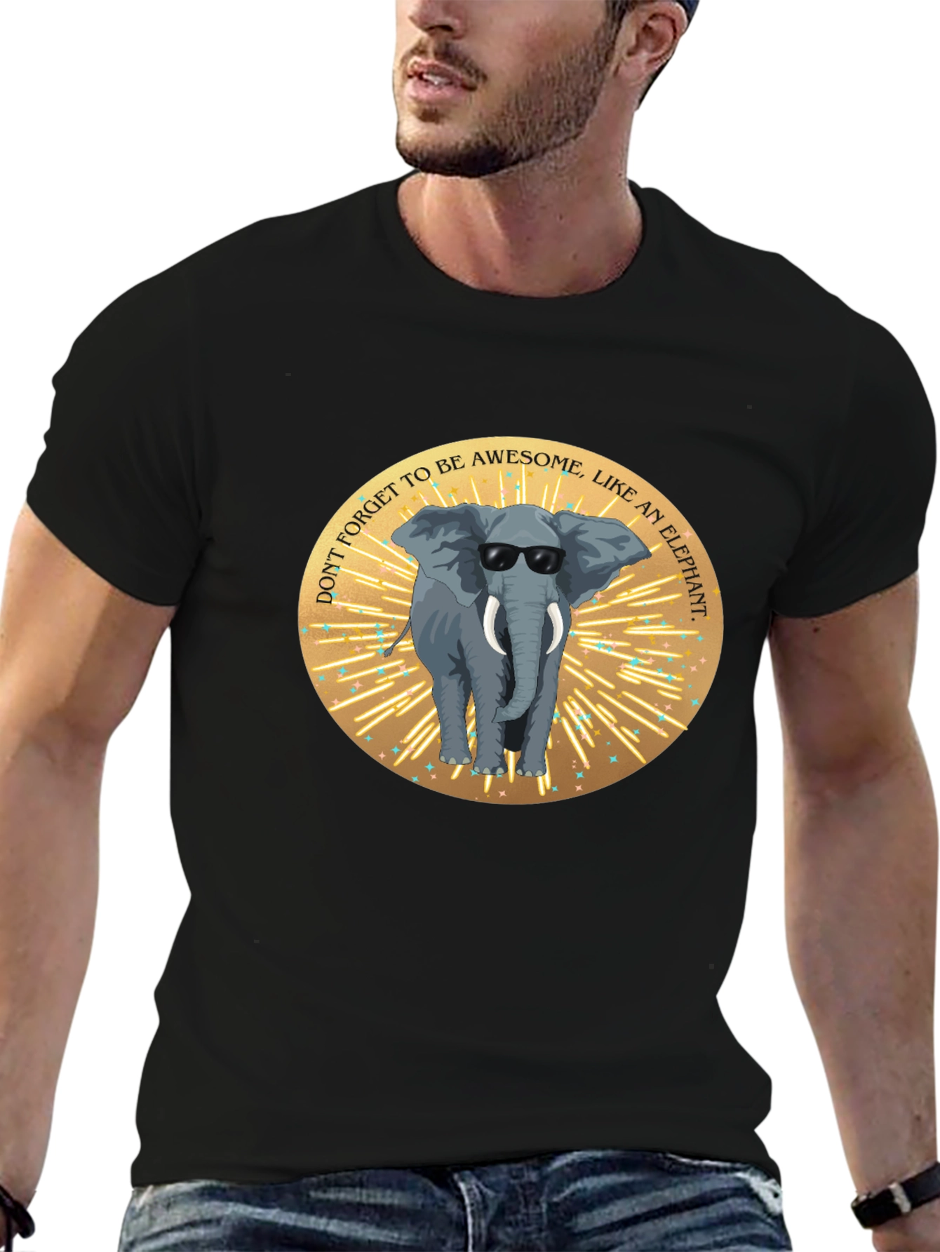 Awesome Elephant Graphic Tee