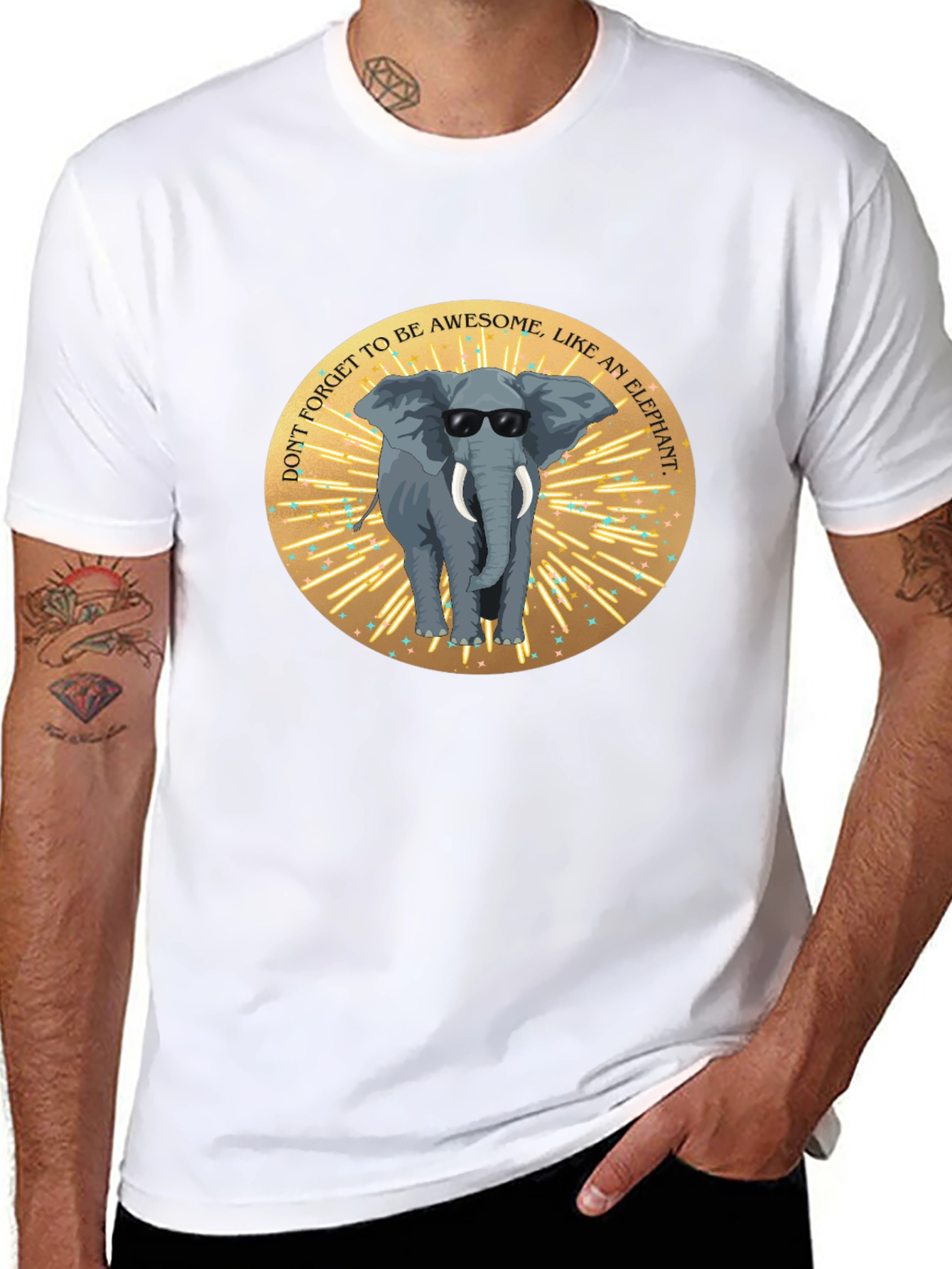 Awesome Elephant Graphic Tee
