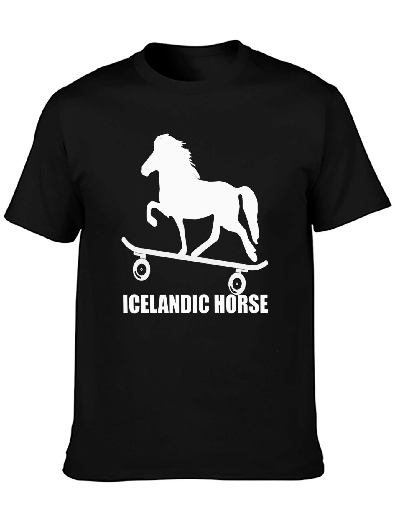 Icelandic Horse Skateboard T-Shirt - Unique Design