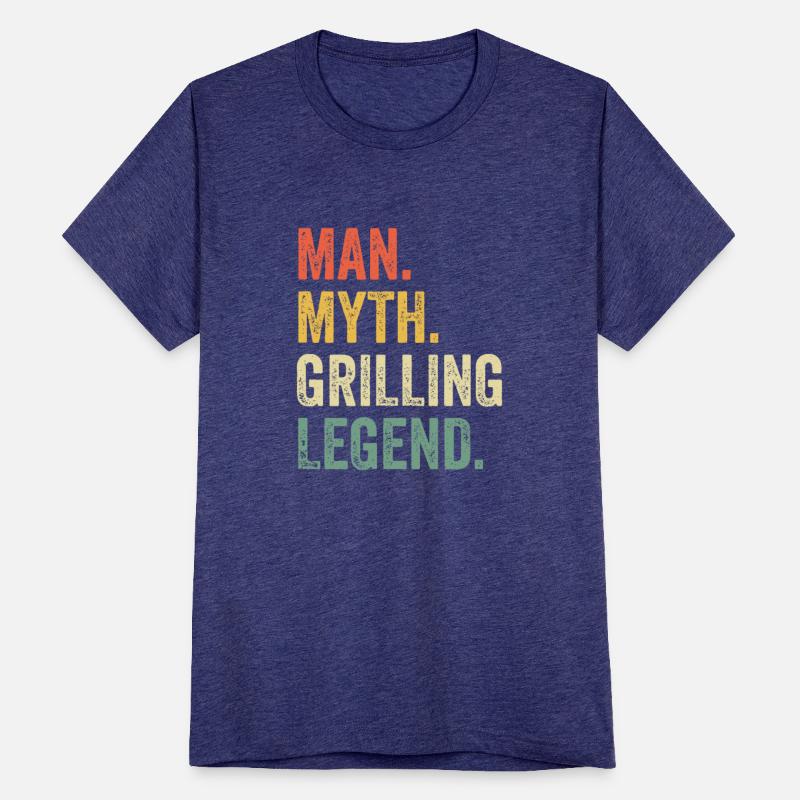 Mens Grilling BBQ Funny Man Myth Grill Legend Fath