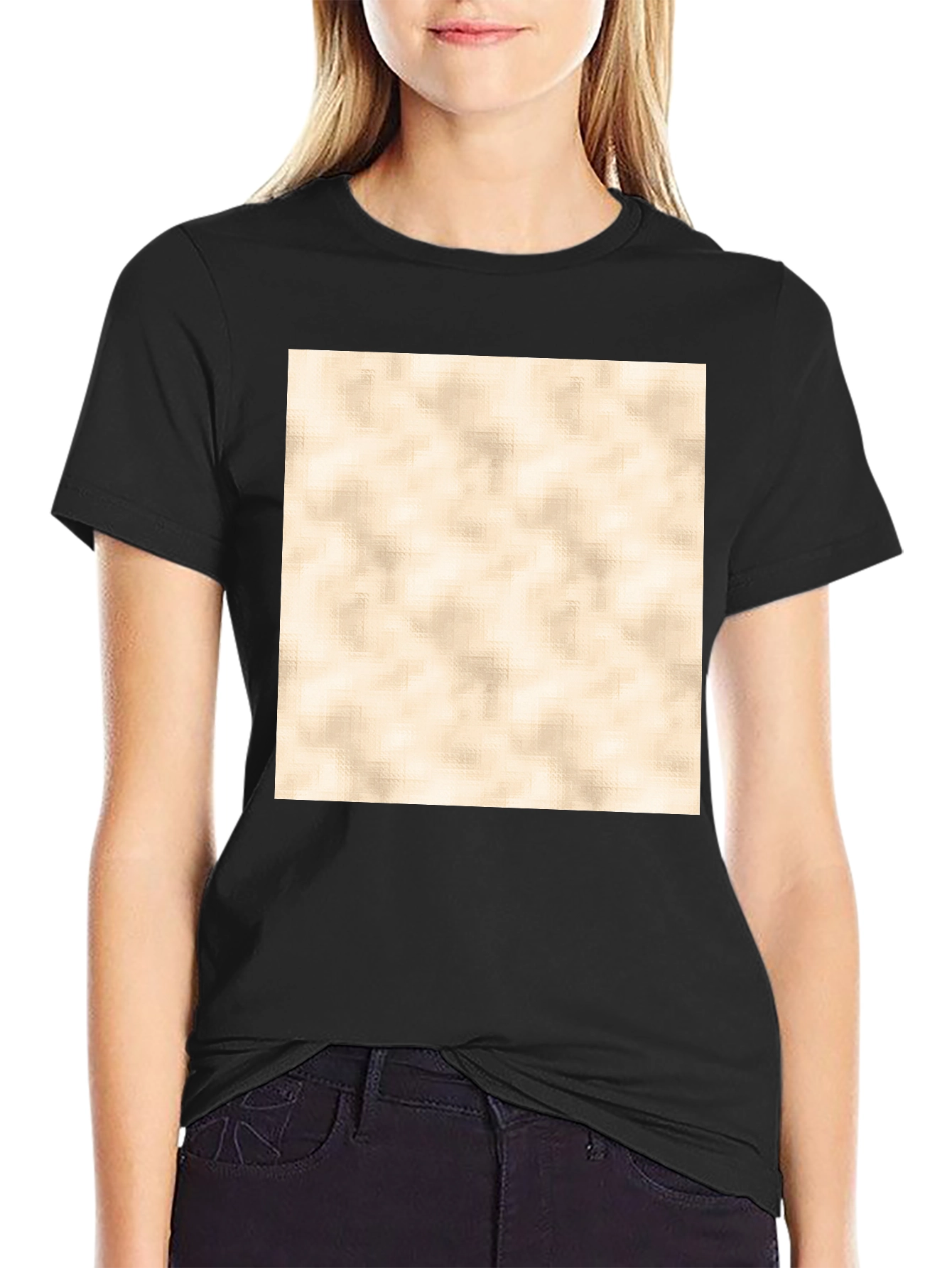 Stylish Black Crew Neck T-Shirt