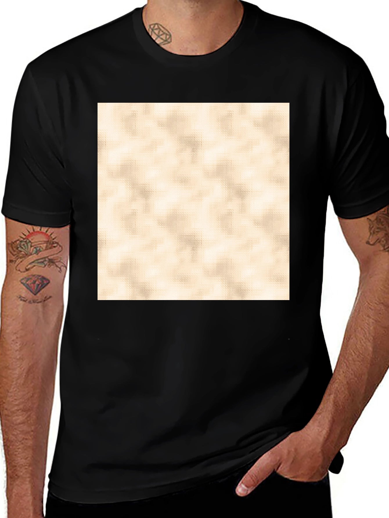 Stylish Black Crew Neck T-Shirt