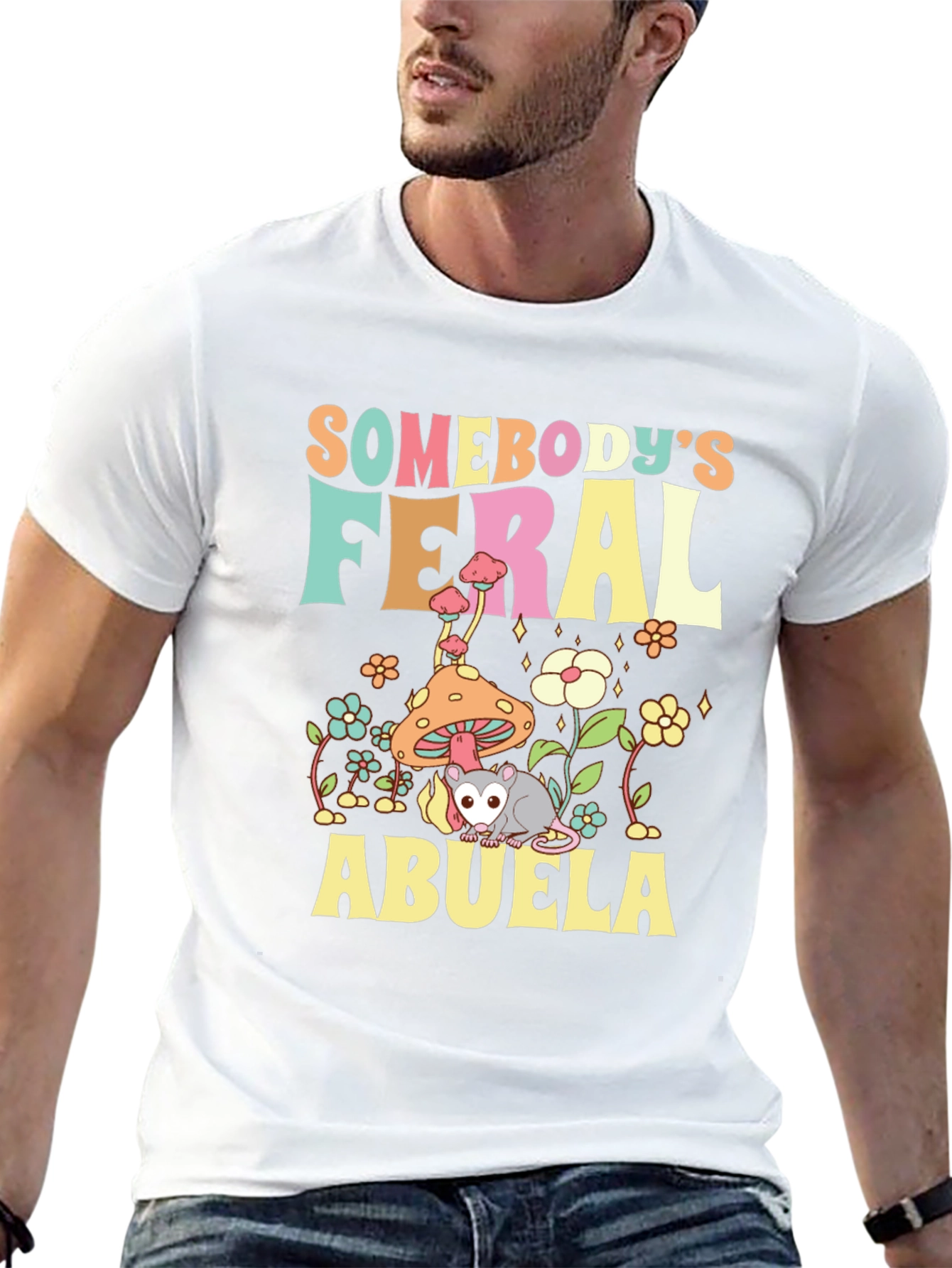 Somebodys Feral Abuela Graphic T-Shirt