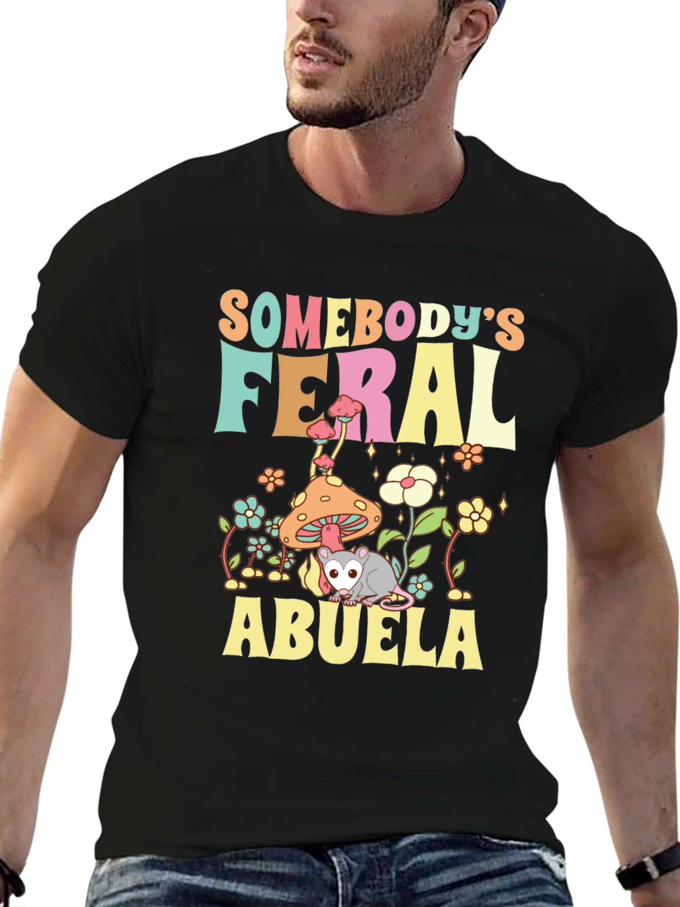 Somebodys Feral Abuela Graphic T-Shirt