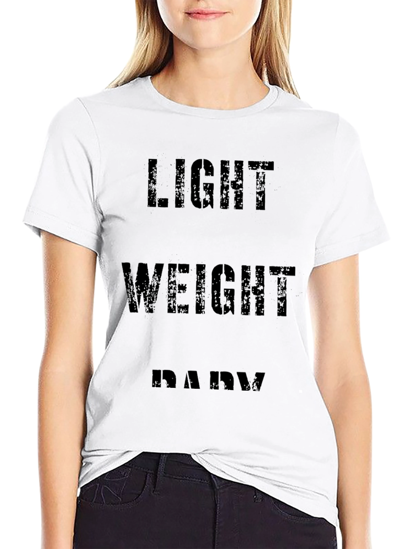 Light Weight Baby Black Graphic Tee