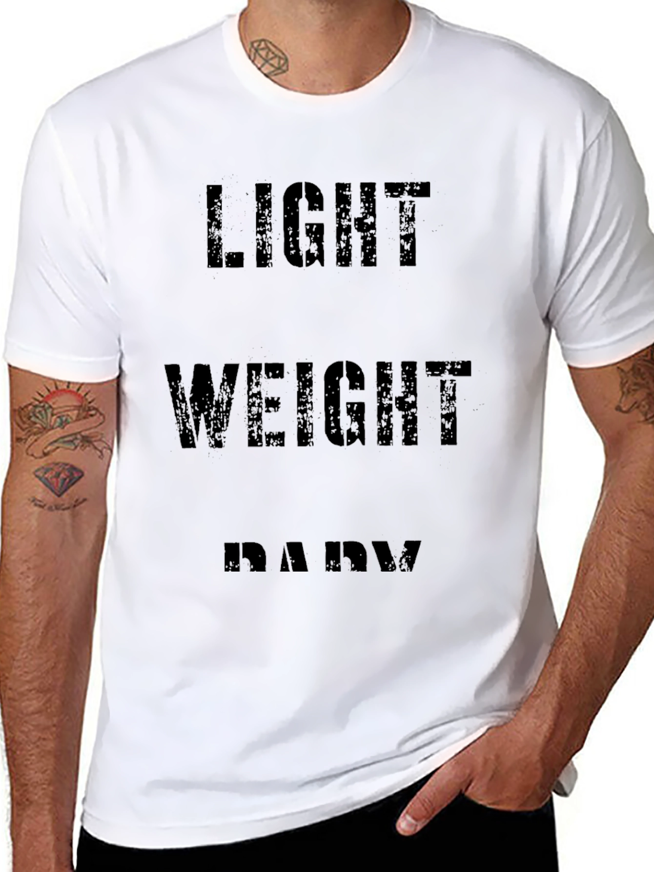Light Weight Baby Black Graphic Tee